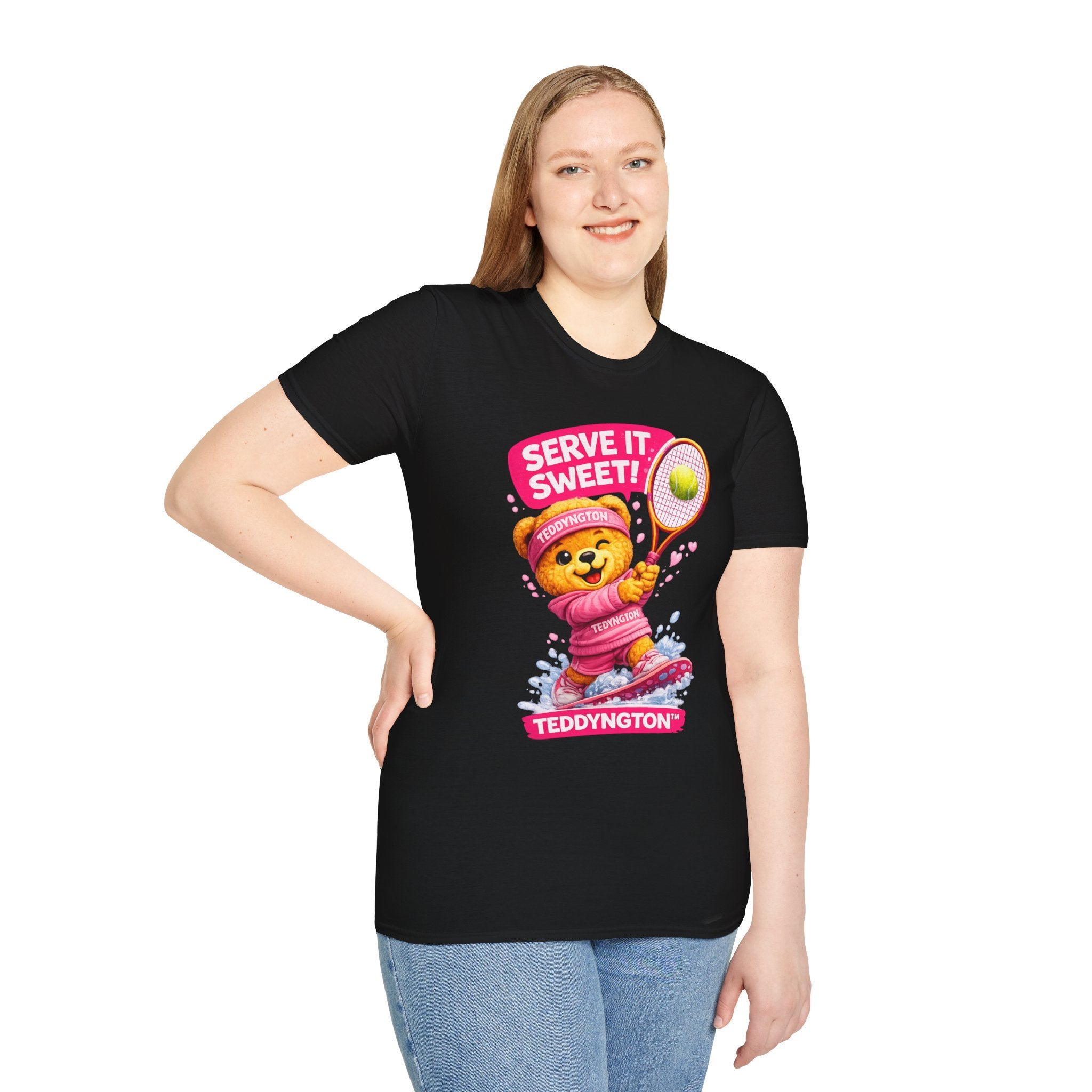 Serve It Sweet Teddy Bear Tennis T-Shirt