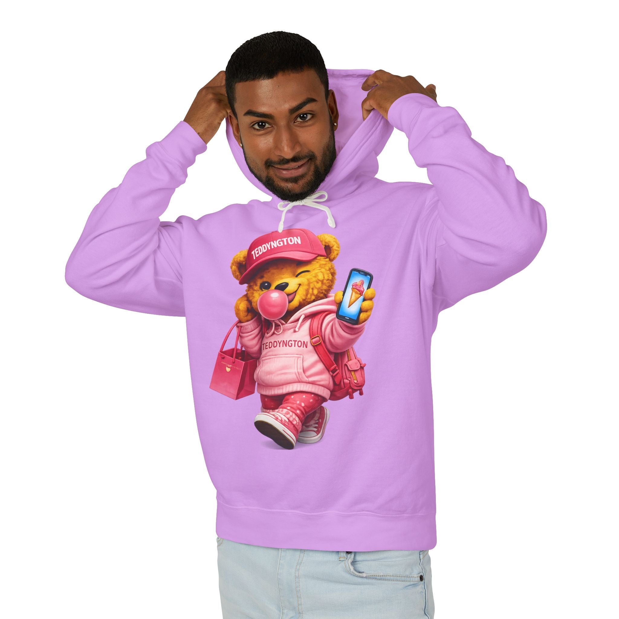 Cute Pink Teddy Bear Hoodie