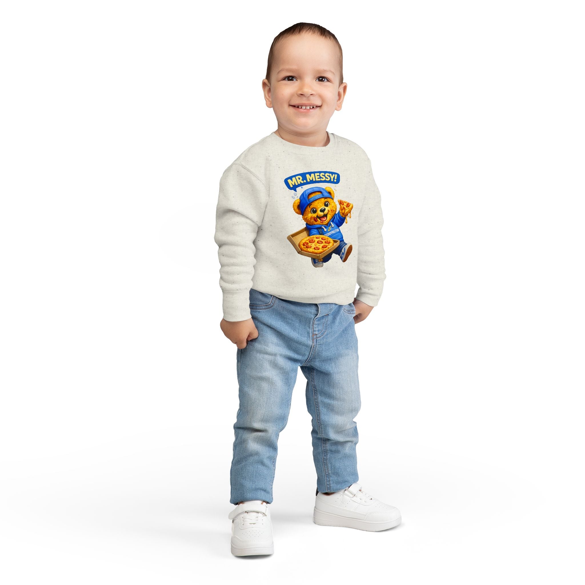 Mr. Messy Pizza Teddy Sweatshirt