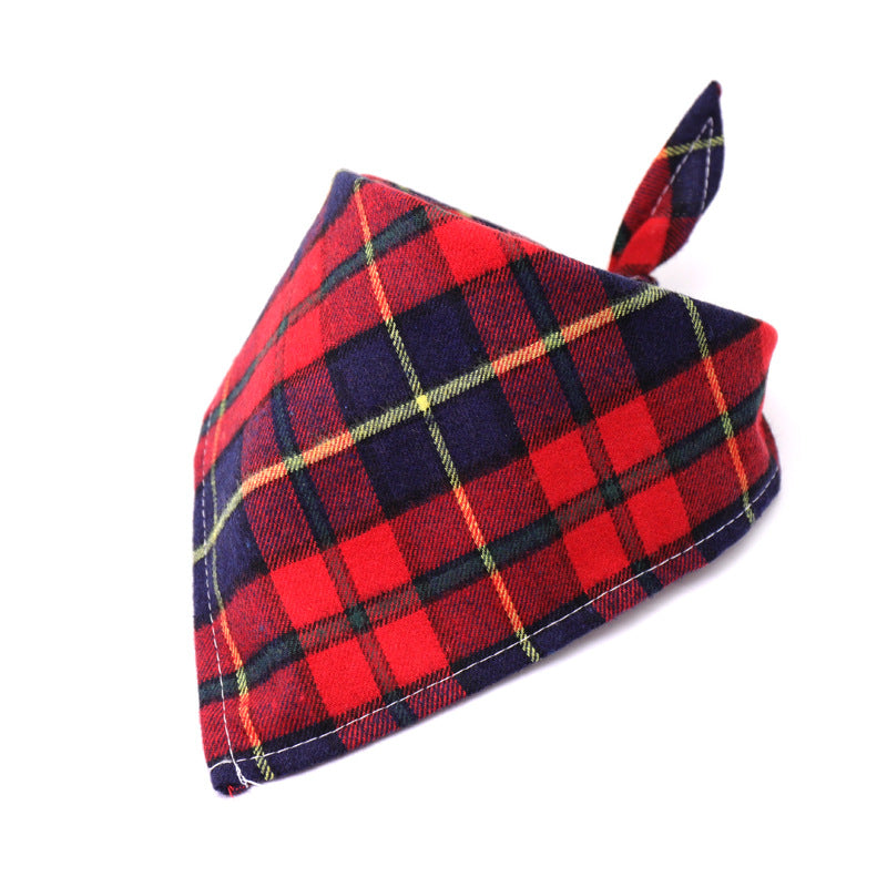 Cotton flannel baby plaid to increase triangle scarf