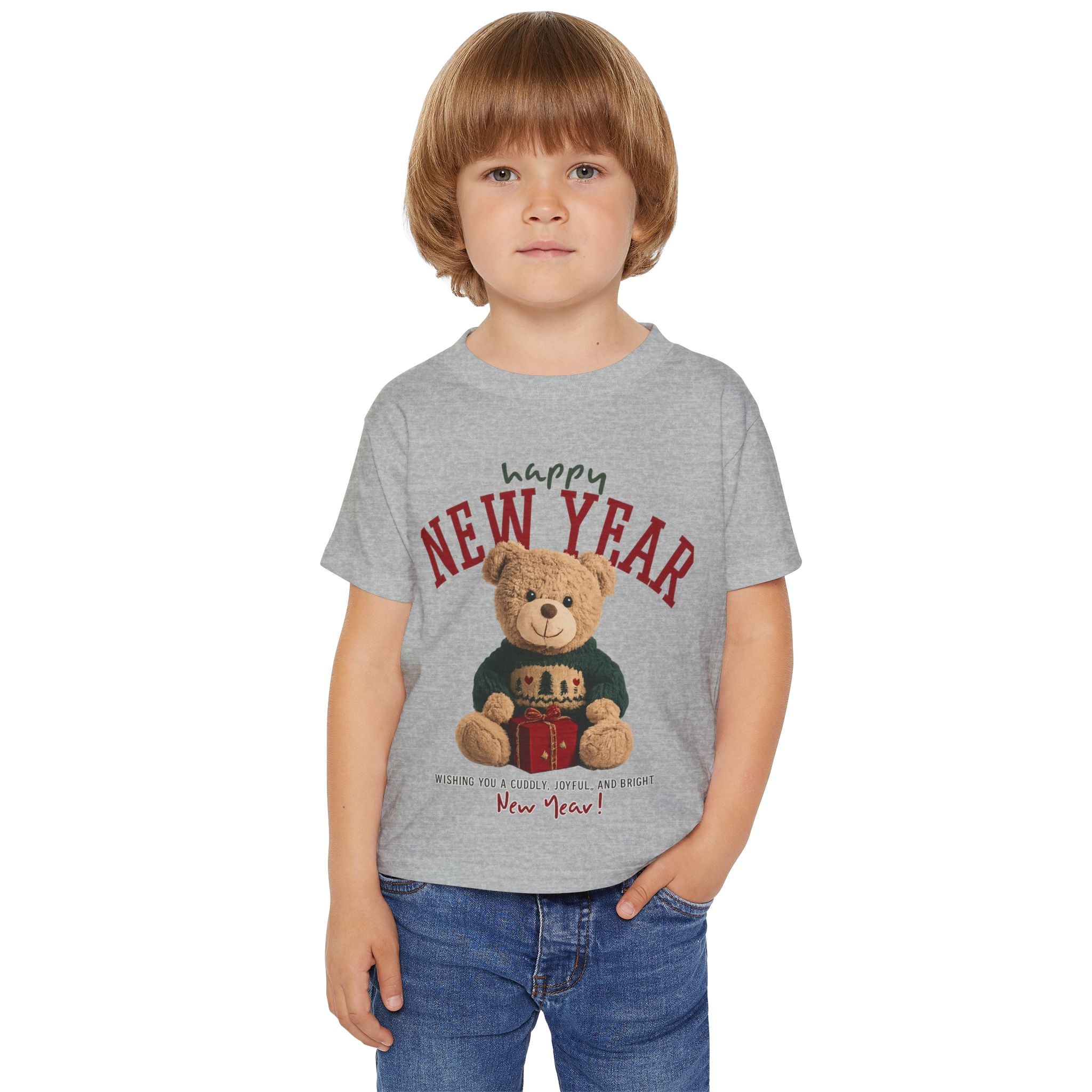 Happy New Year Teddy Bear Kids T-Shirt