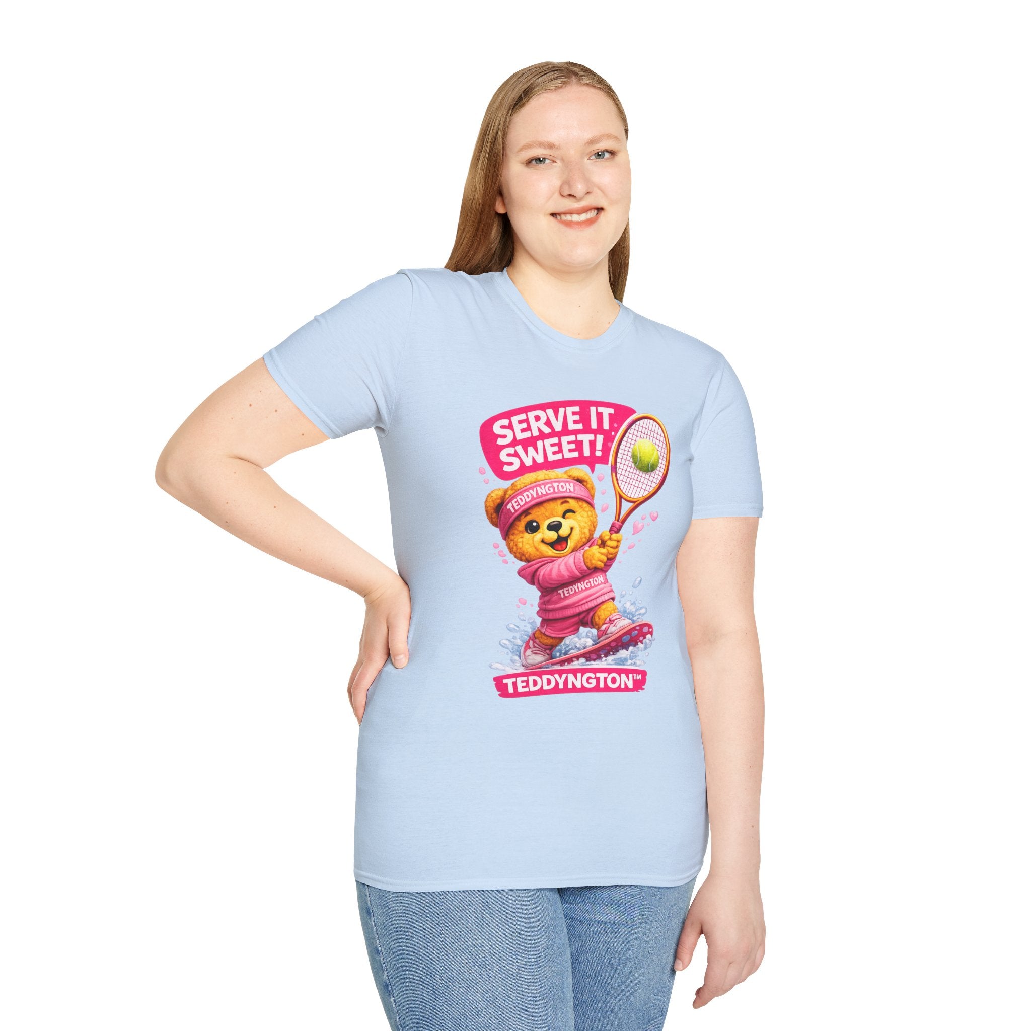 Serve It Sweet Teddy Bear Tennis T-Shirt