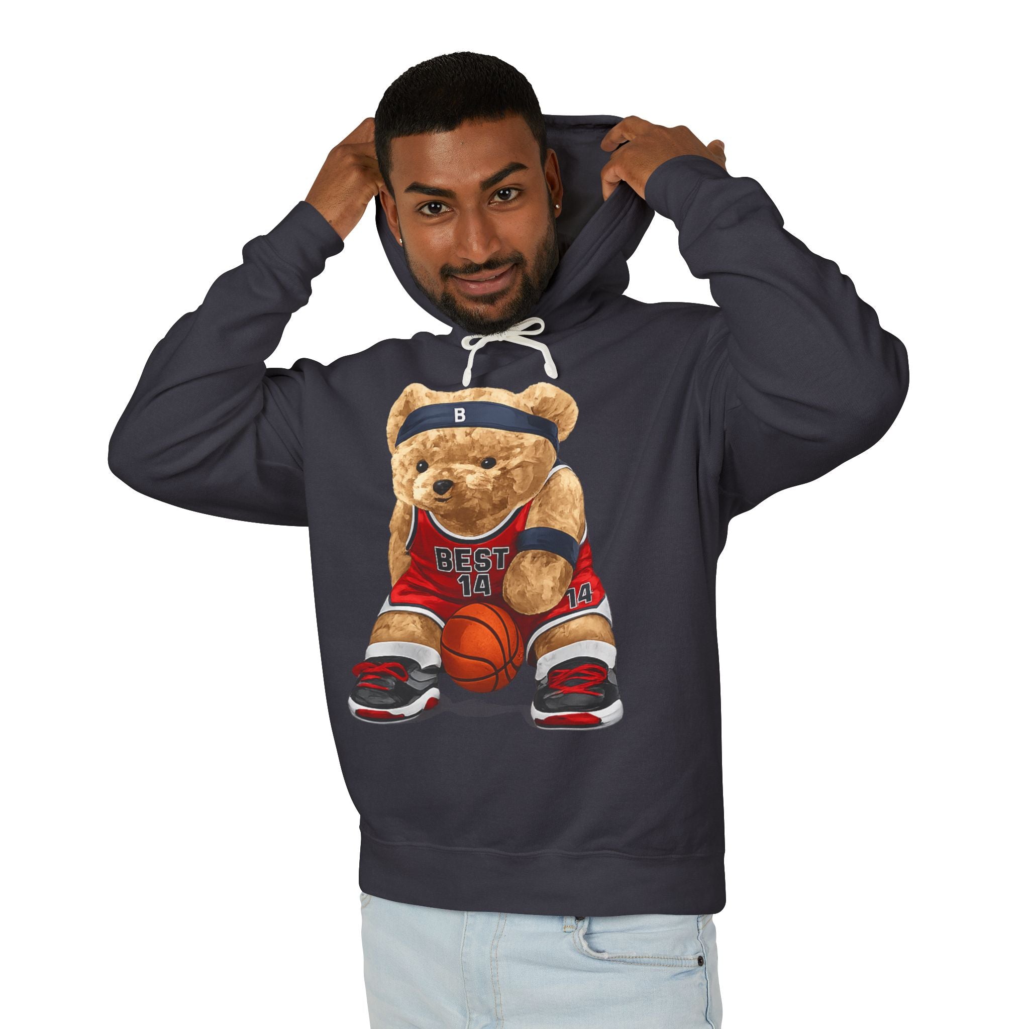 Basketball Teddy Bear Graphic Hoodie