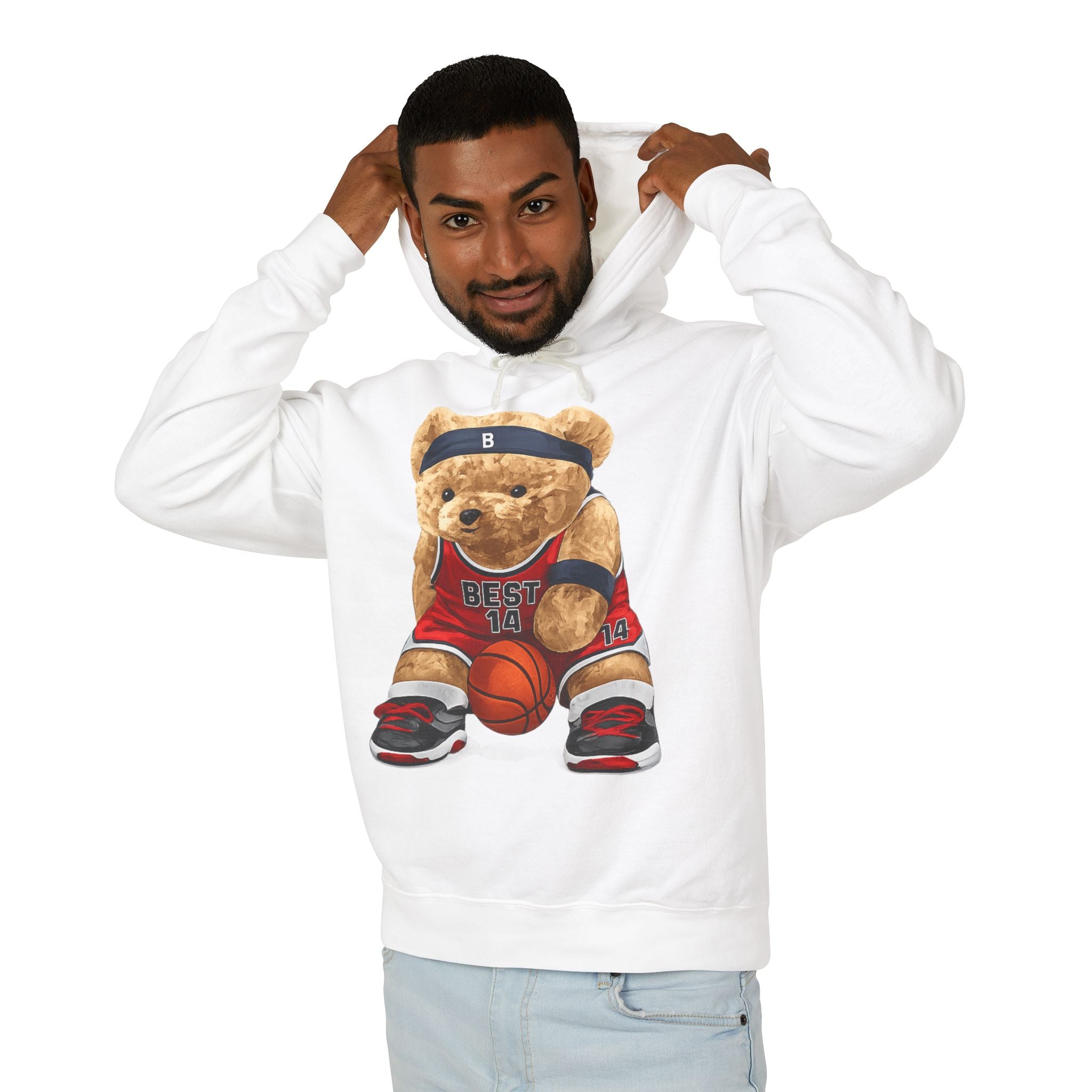 Basketball Teddy Bear Graphic Hoodie