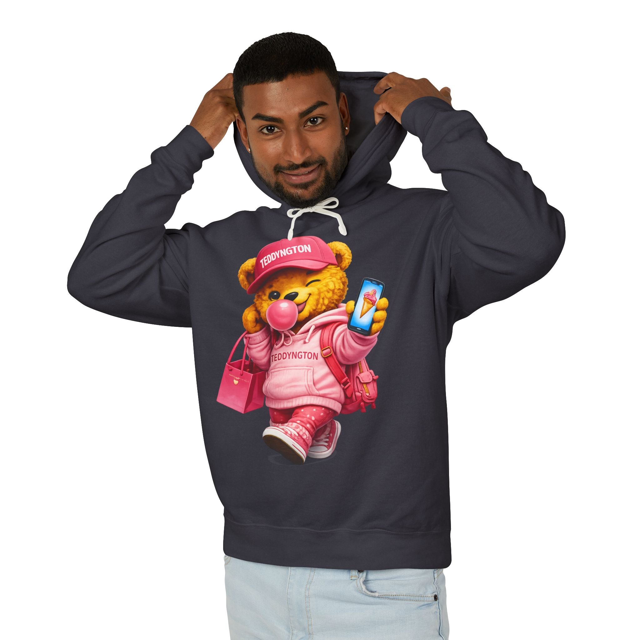 Cute Pink Teddy Bear Hoodie