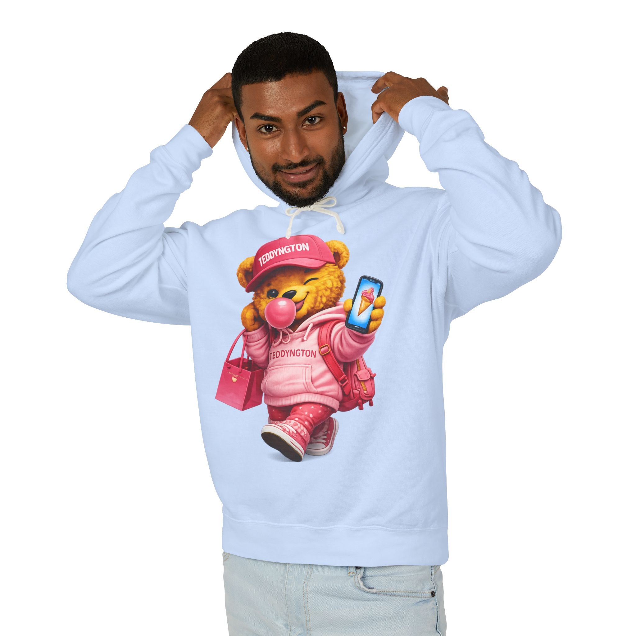Cute Pink Teddy Bear Hoodie