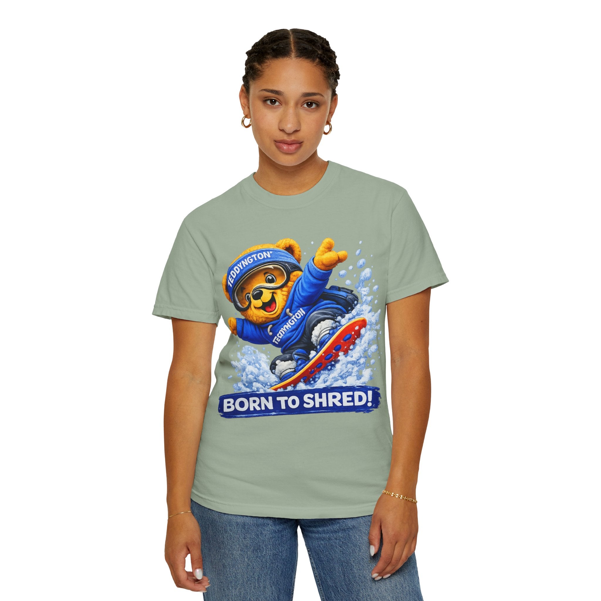 Born to Shred Snowboarding Teddy Bear T-Shirt