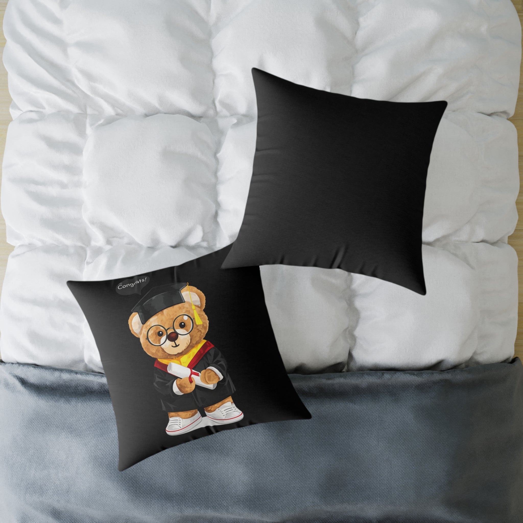 Congrats Graduate Teddy Throw Pillow