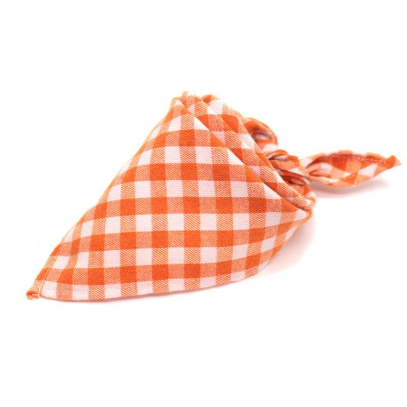 Cotton flannel baby plaid to increase triangle scarf