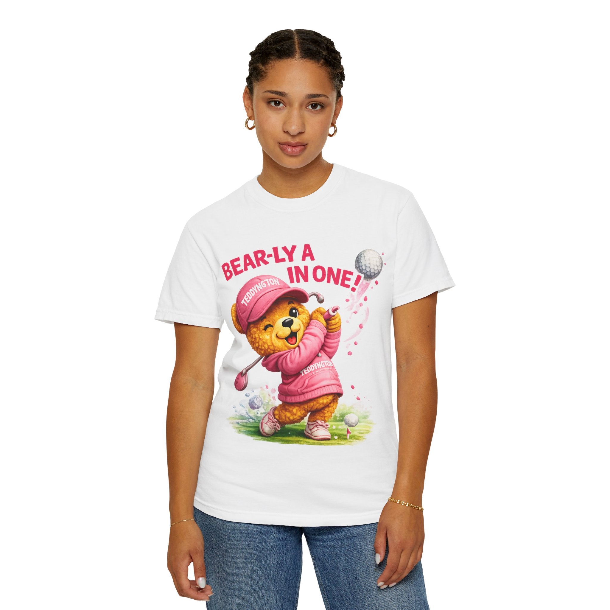Cute Pink Golf Teddy Bear T-Shirt