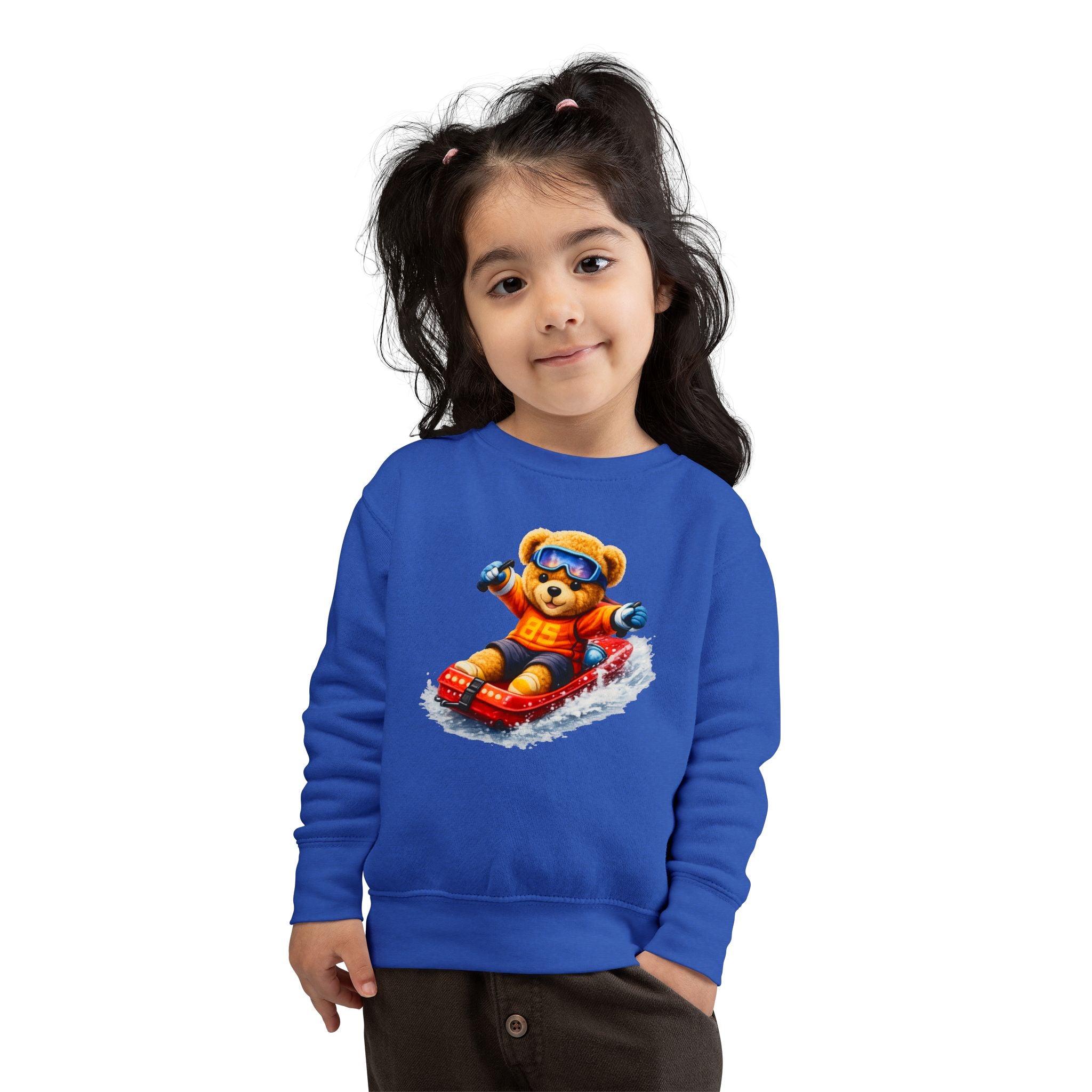 Kids Snow Tubing Teddy Bear Sweatshirt
