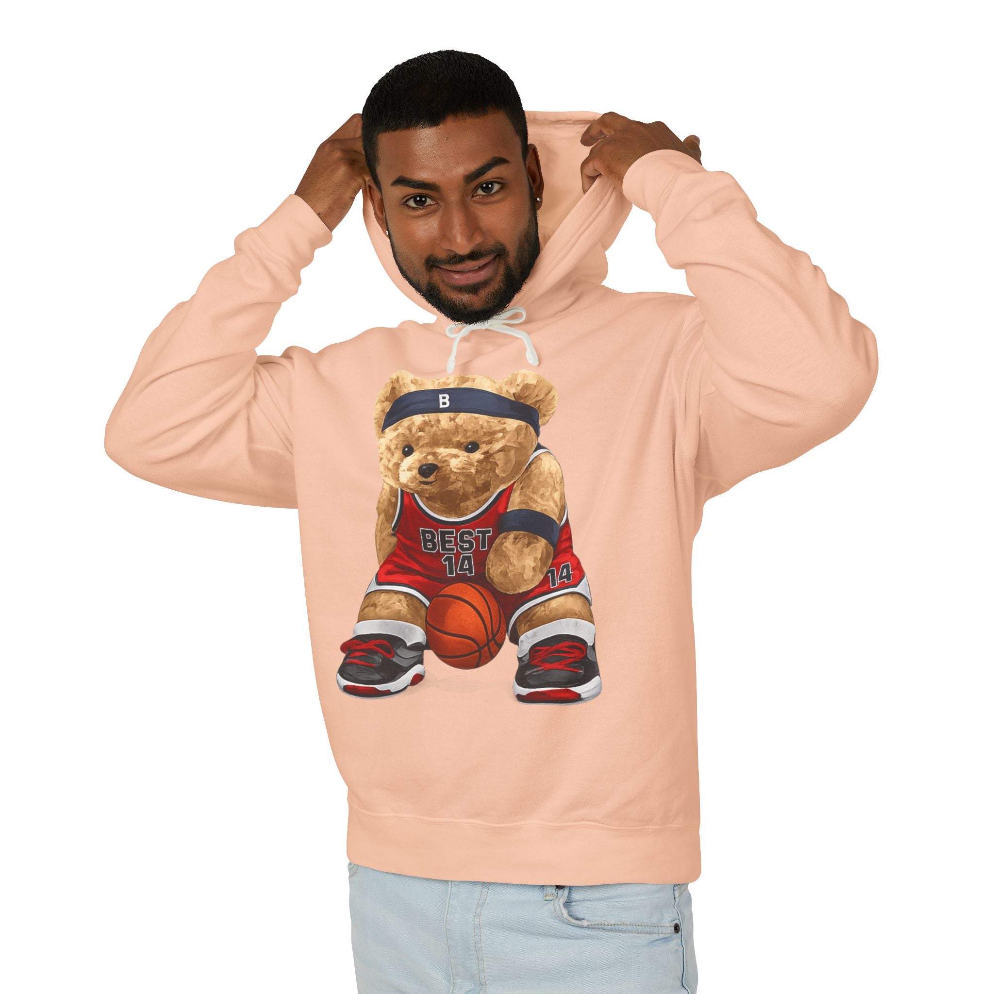 Basketball Teddy Bear Graphic Hoodie
