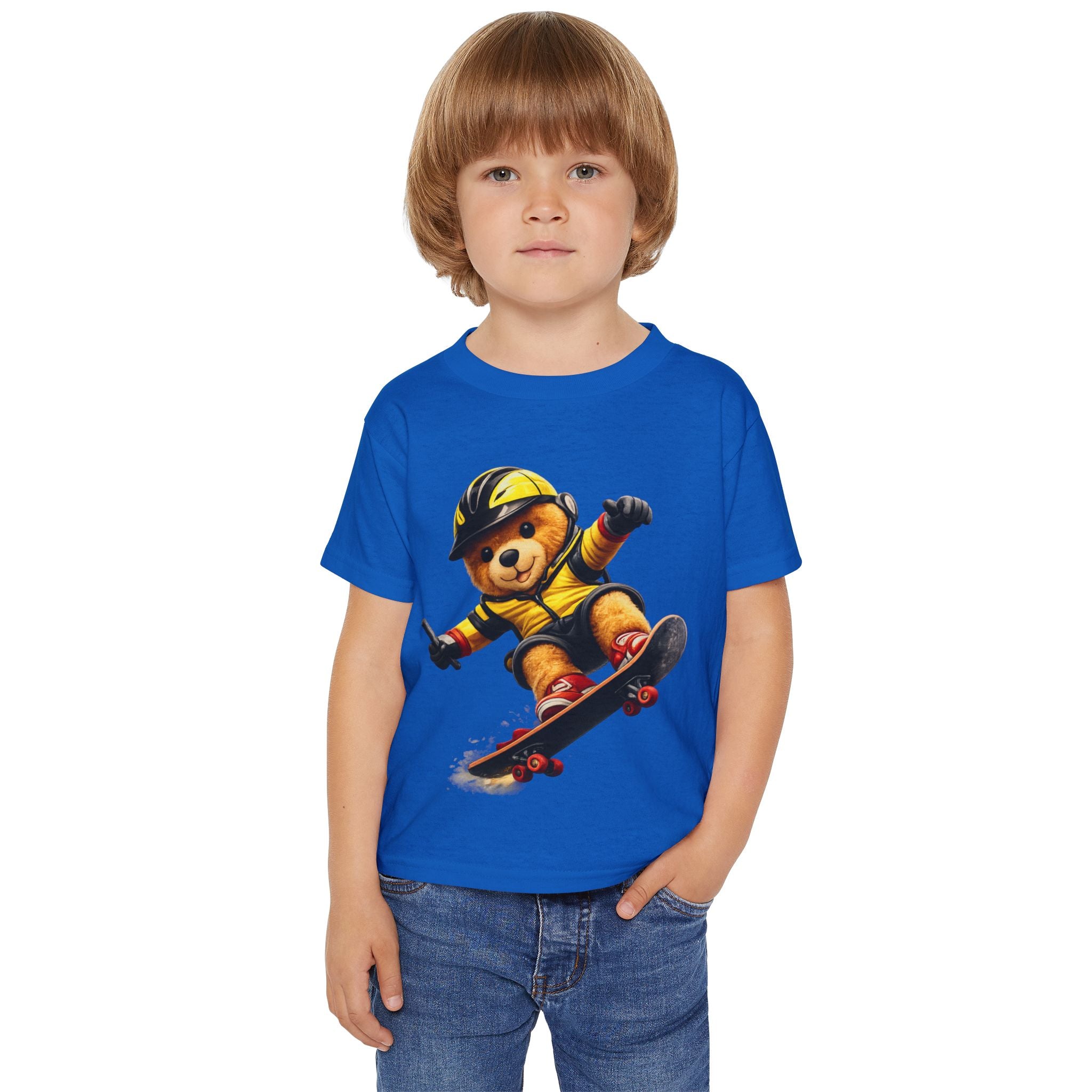 Kids Skateboarding Teddy T-Shirt