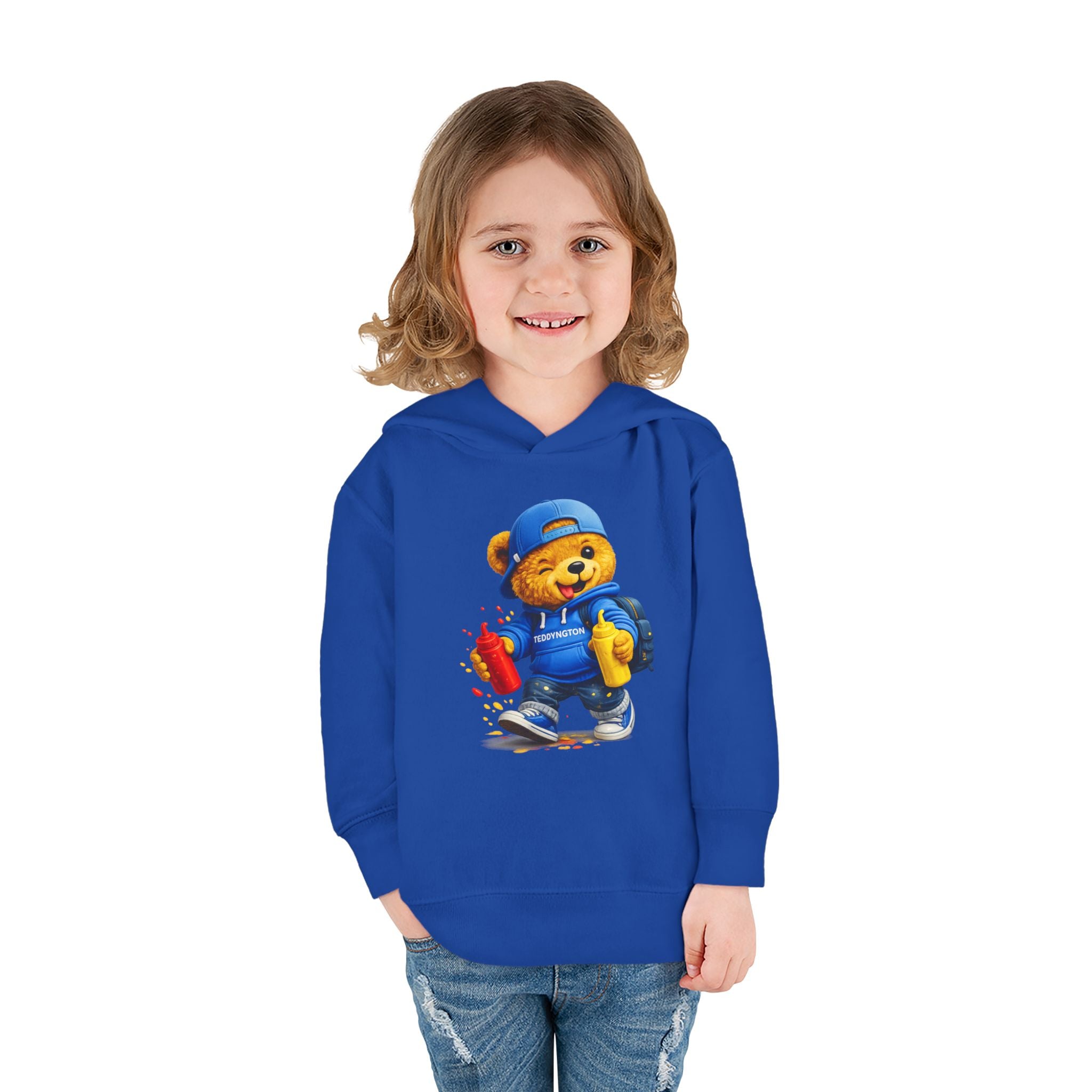 Cute Teddy Bear Artist Toddler Hoodie