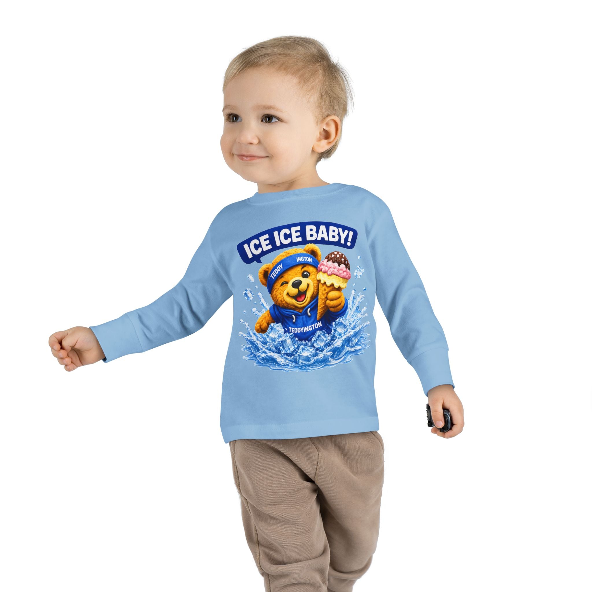 Ice Ice Baby Teddy Bear Toddler Long Sleeve Shirt