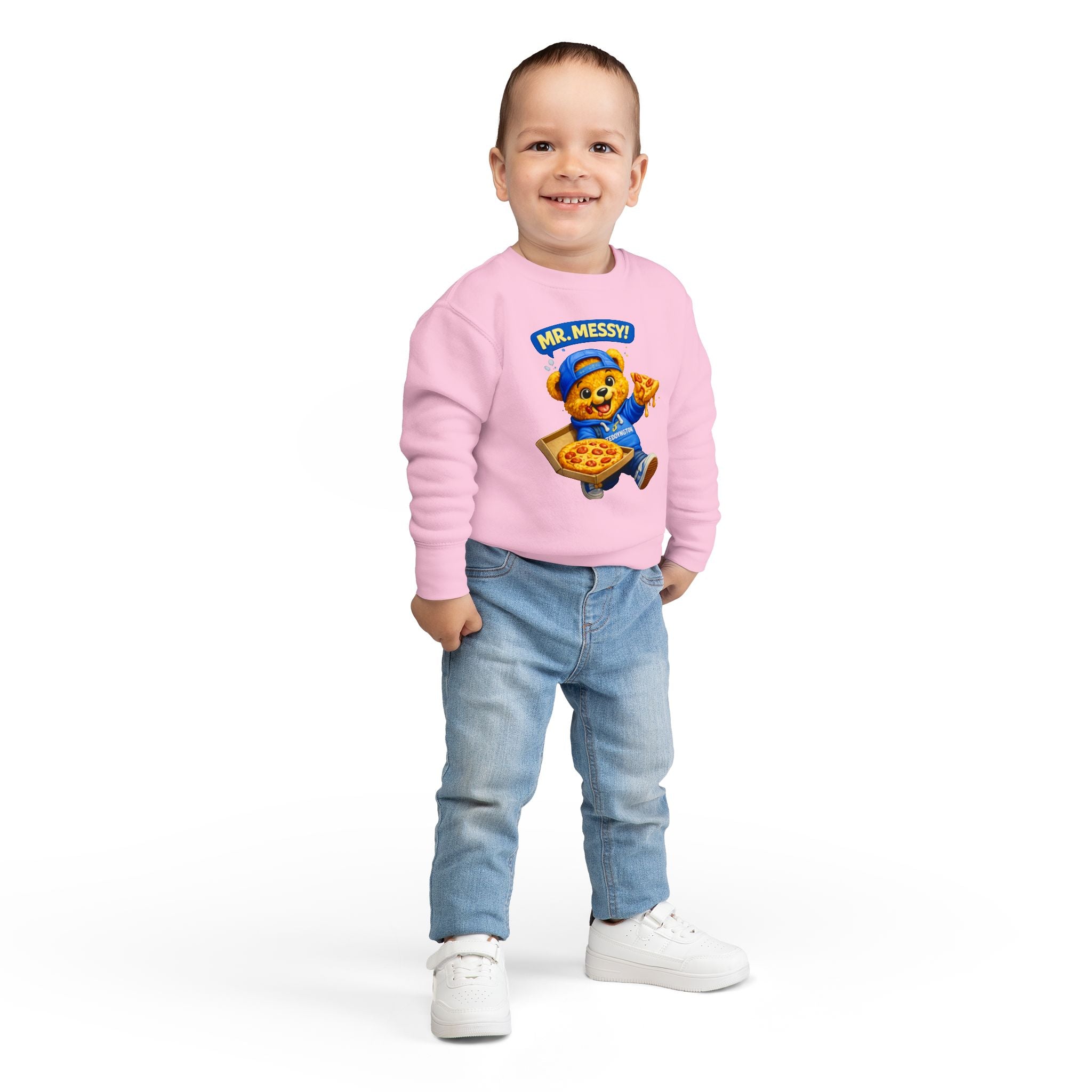 Mr. Messy Pizza Teddy Sweatshirt