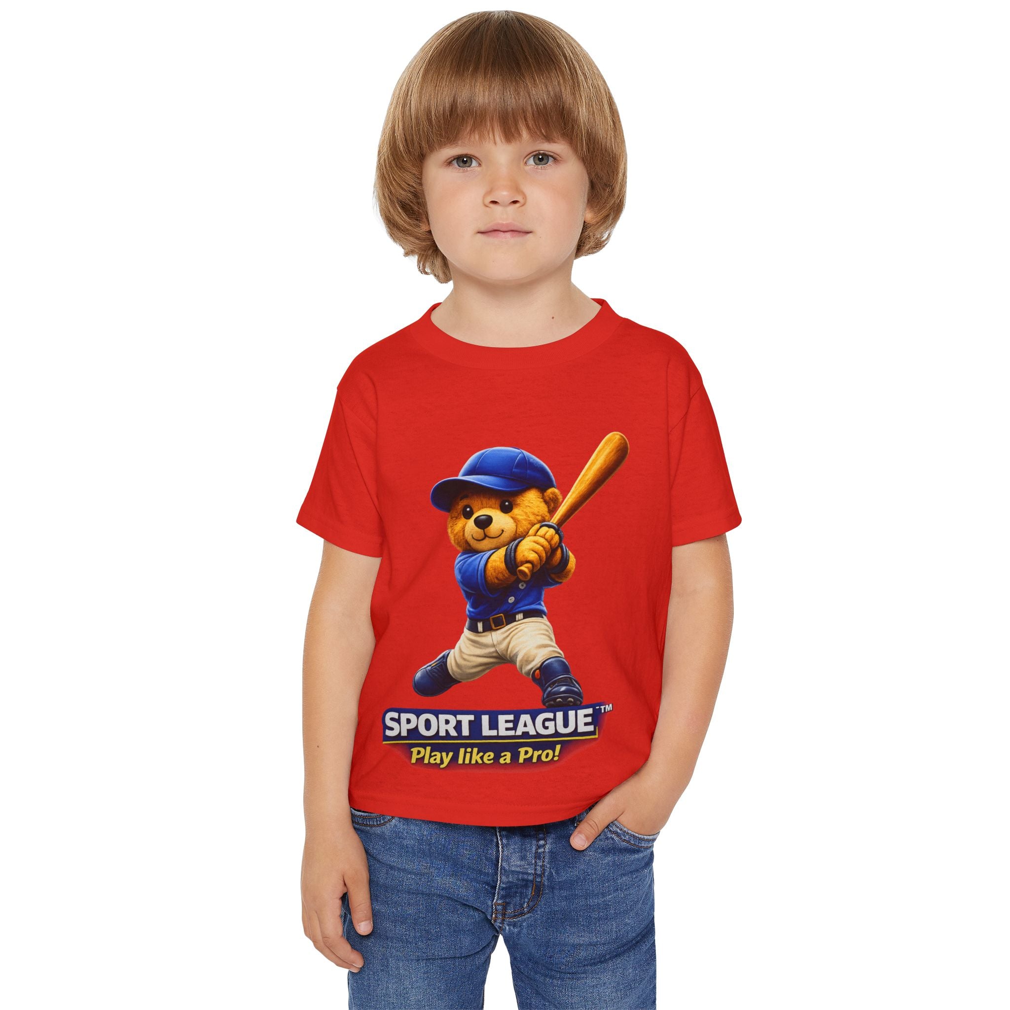 Sport League Baseball Bear Kids T-Shirt