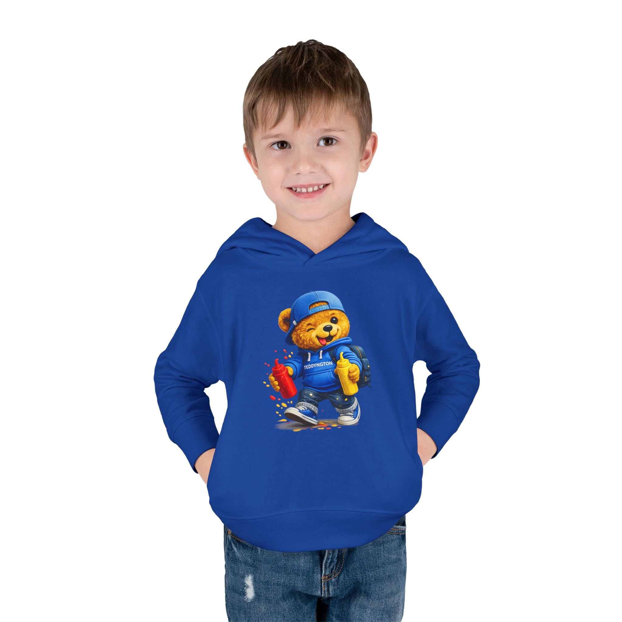 Cute Teddy Bear Artist Toddler Hoodie