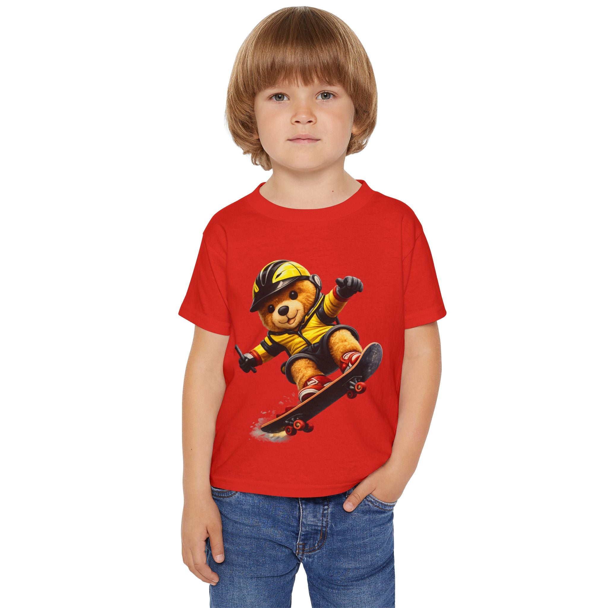 Kids Skateboarding Teddy T-Shirt
