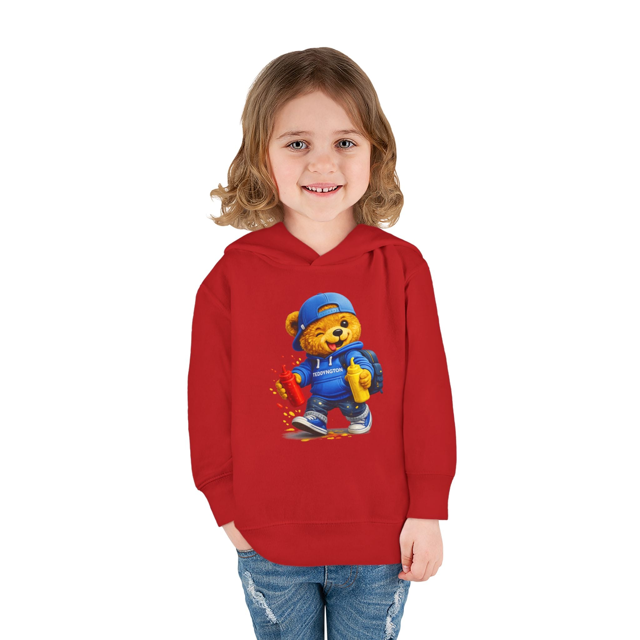 Cute Teddy Bear Artist Toddler Hoodie