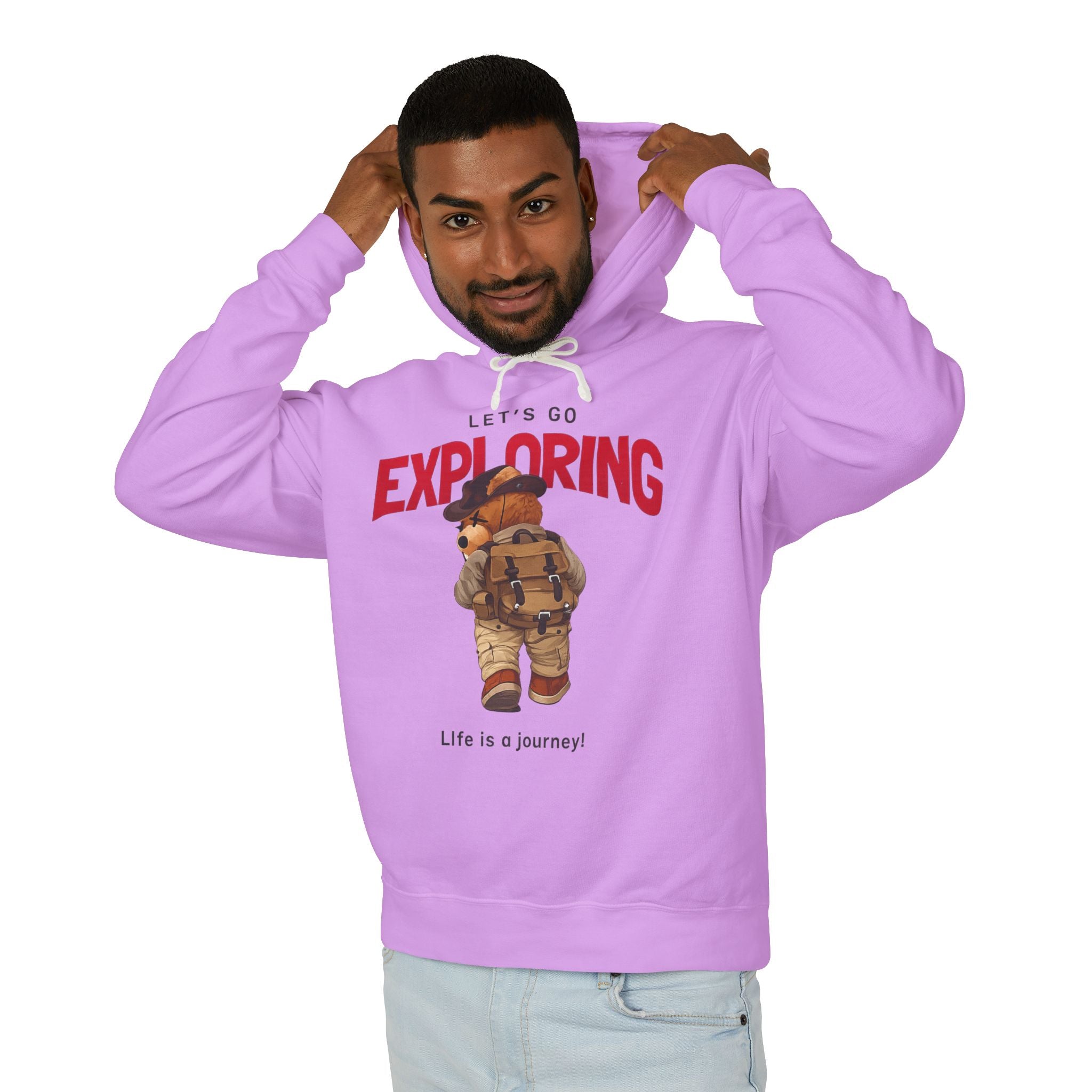 Let's Go Exploring Teddy Bear Hoodie