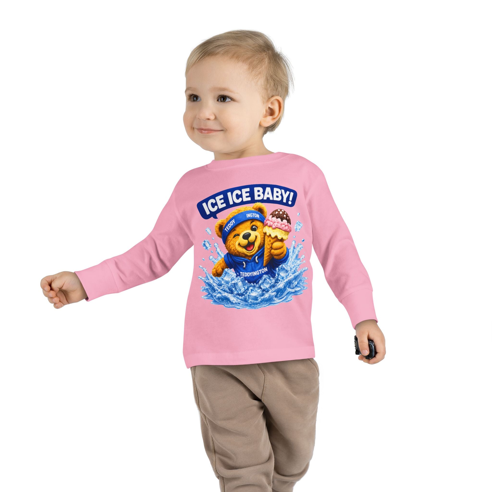 Ice Ice Baby Teddy Bear Toddler Long Sleeve Shirt
