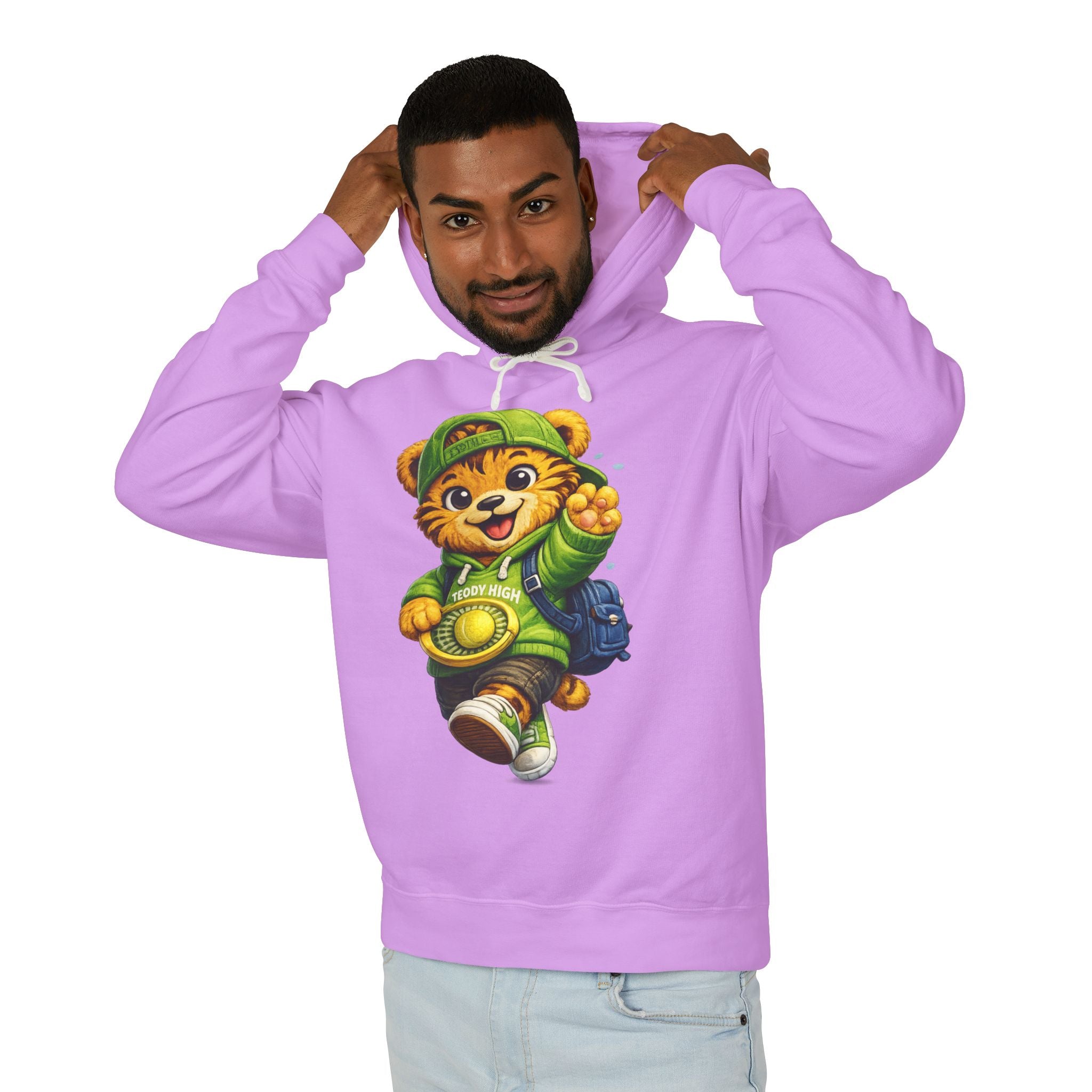 Cute Green Streetwear Teddy Bear Hoodie