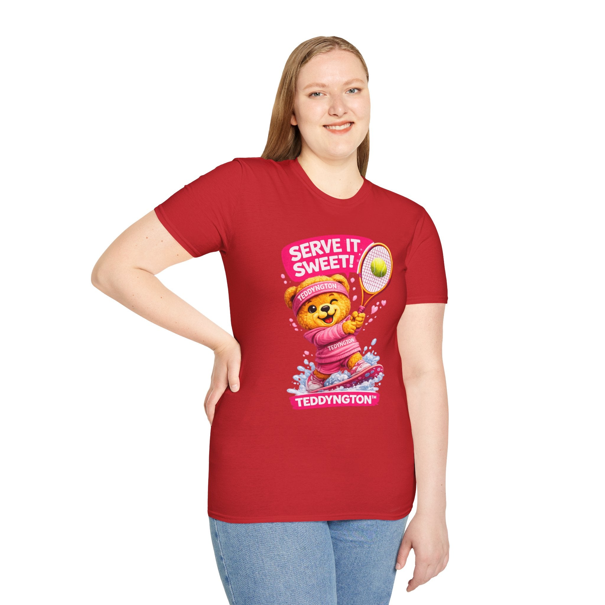 Serve It Sweet Teddy Bear Tennis T-Shirt