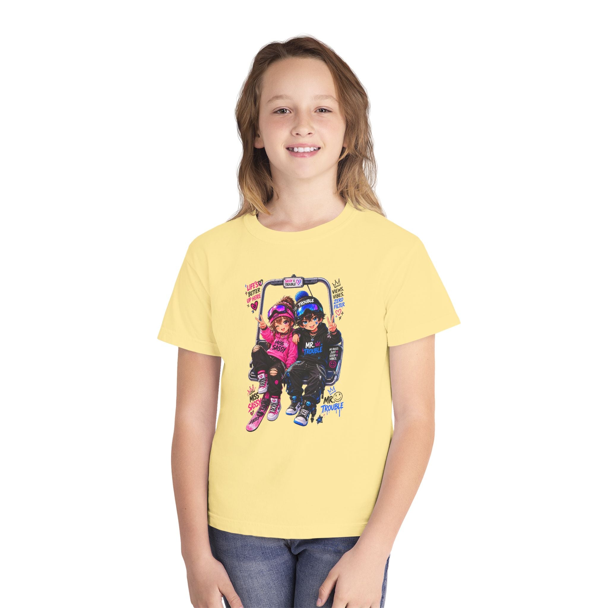 Miss Sassy & Mr. Trouble Kids t-shirt