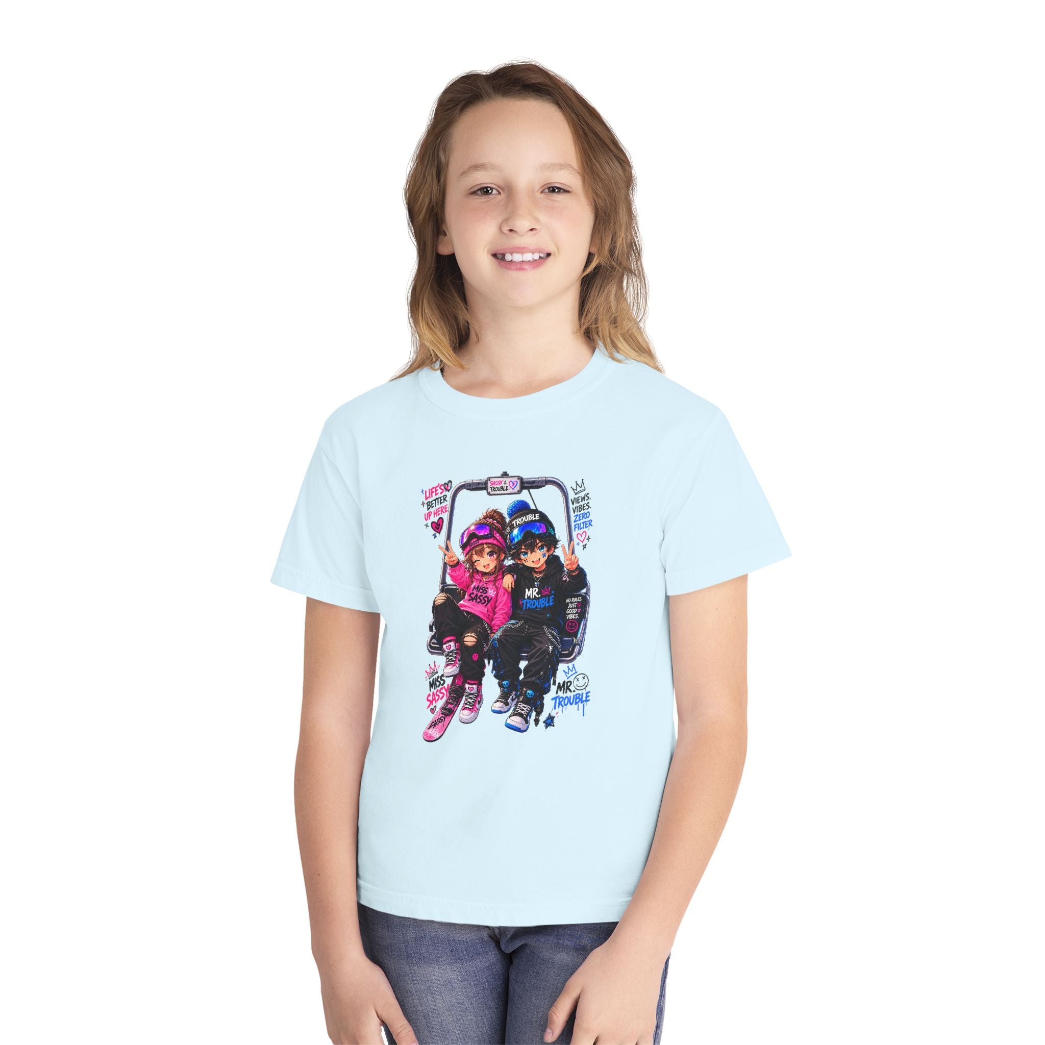 Miss Sassy & Mr. Trouble Kids t-shirt
