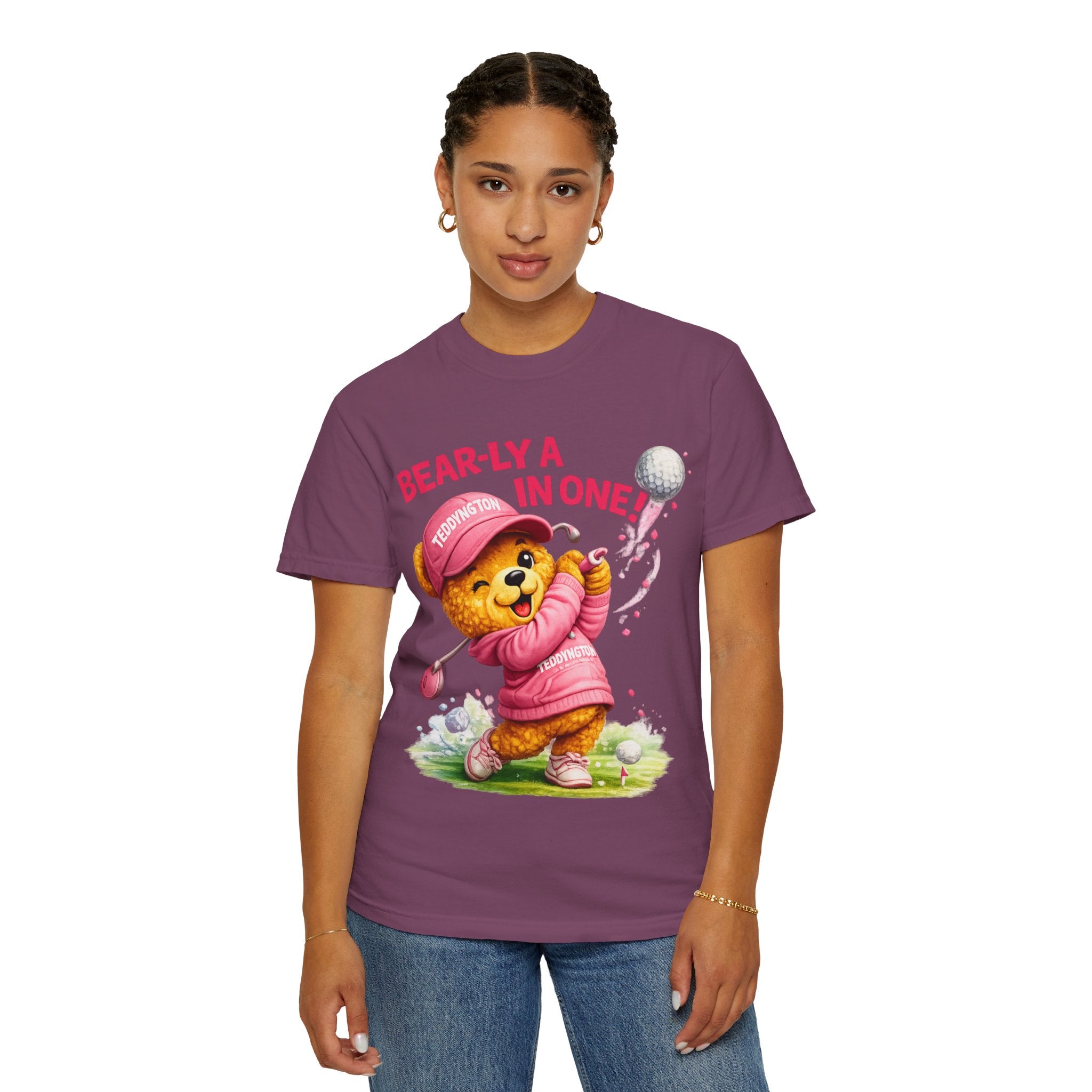 Cute Pink Golf Teddy Bear T-Shirt