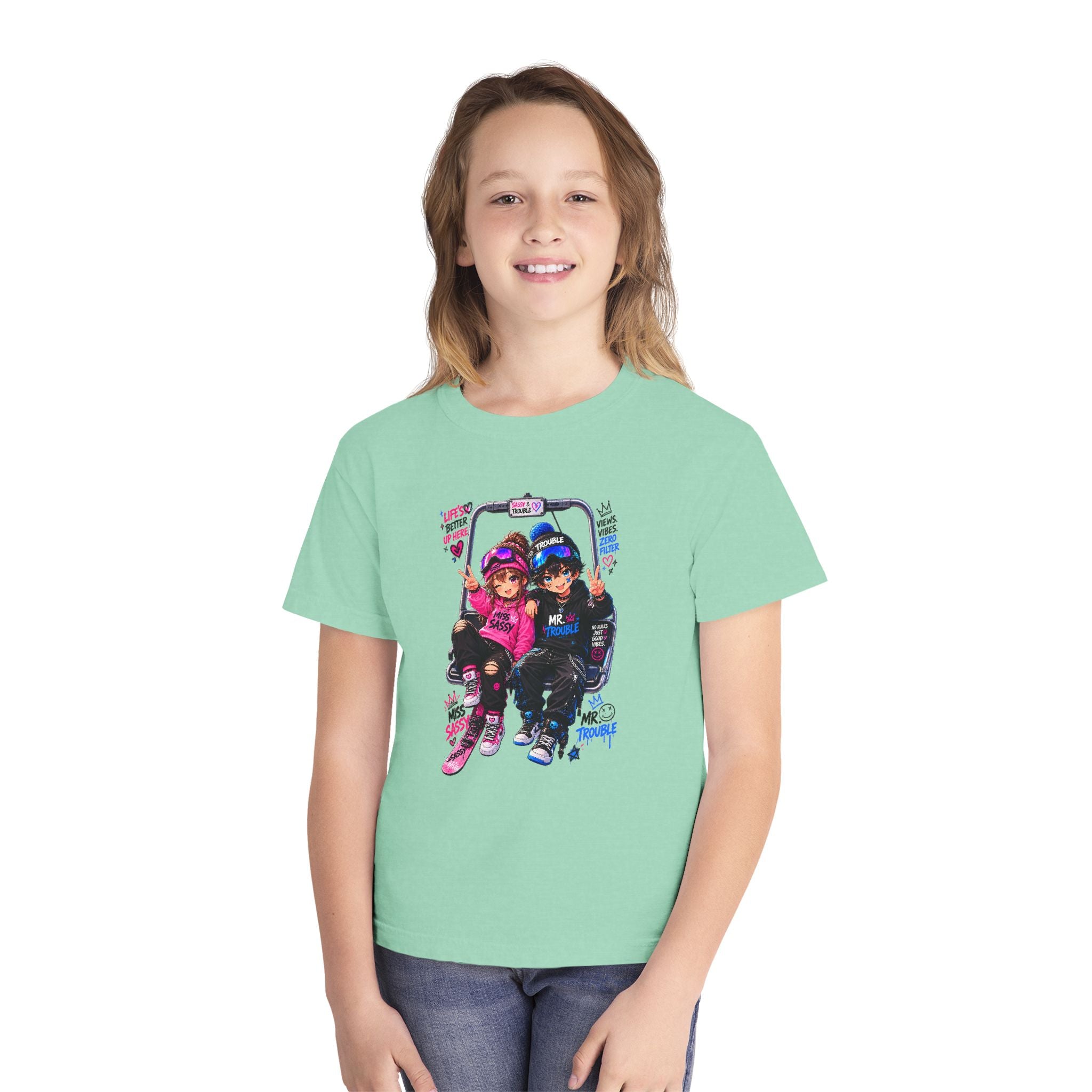 Miss Sassy & Mr. Trouble Kids t-shirt