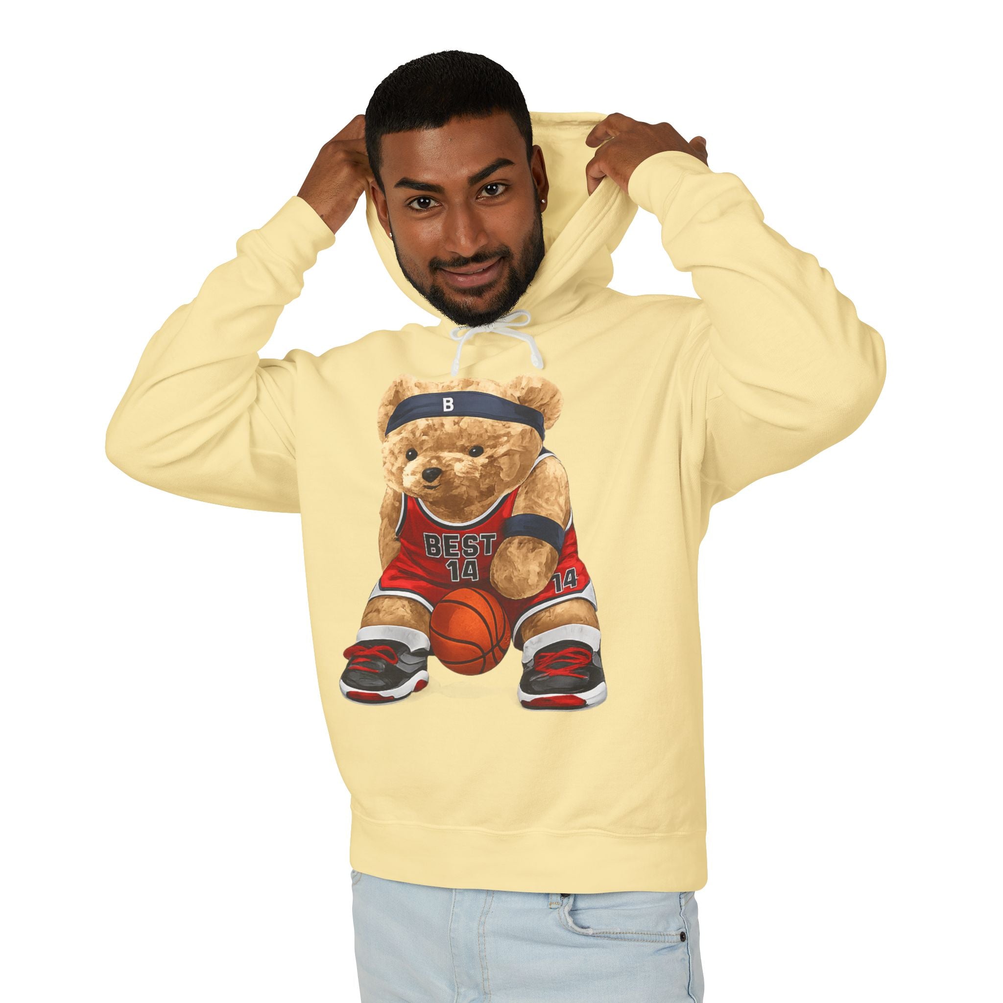 Basketball Teddy Bear Graphic Hoodie