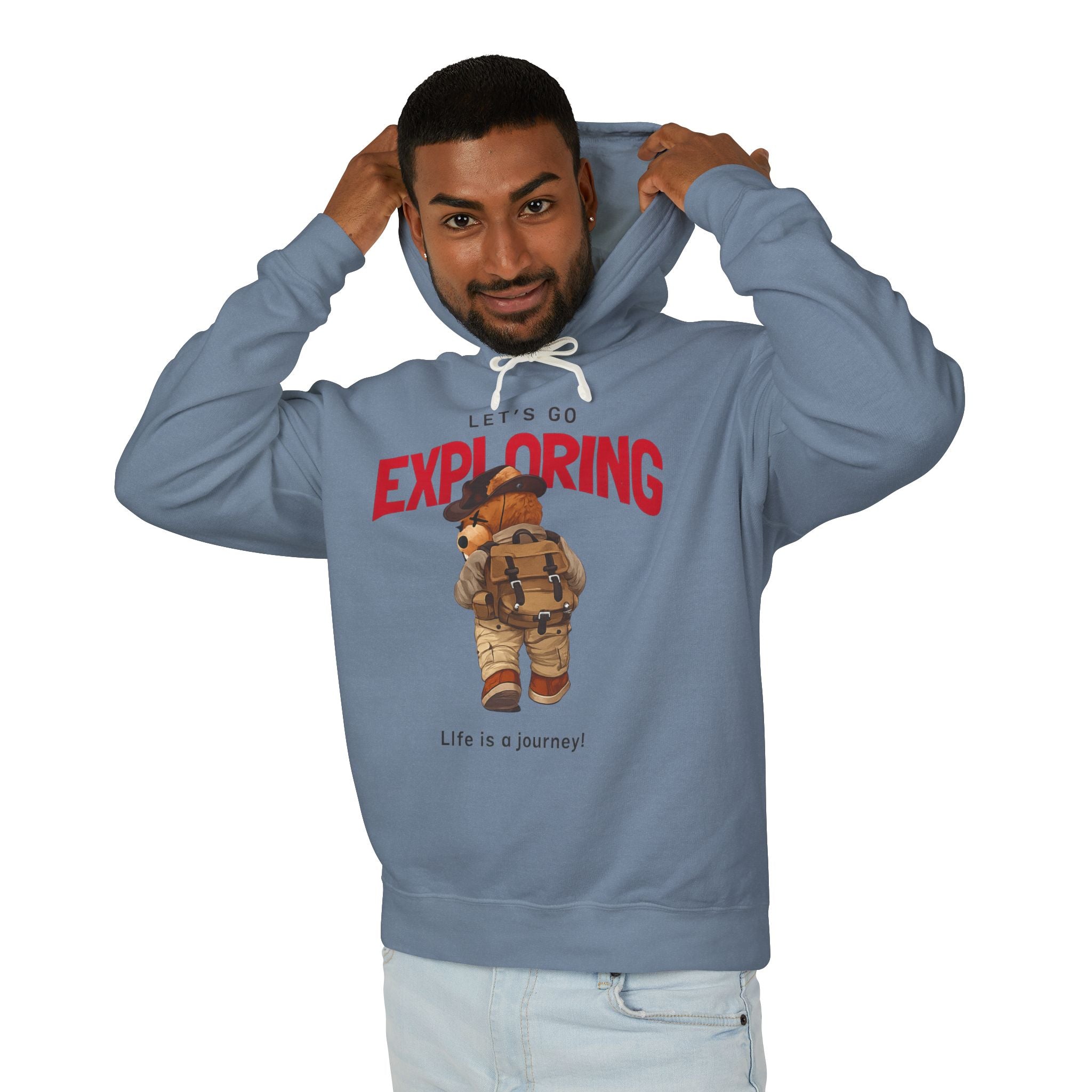 Let's Go Exploring Teddy Bear Hoodie