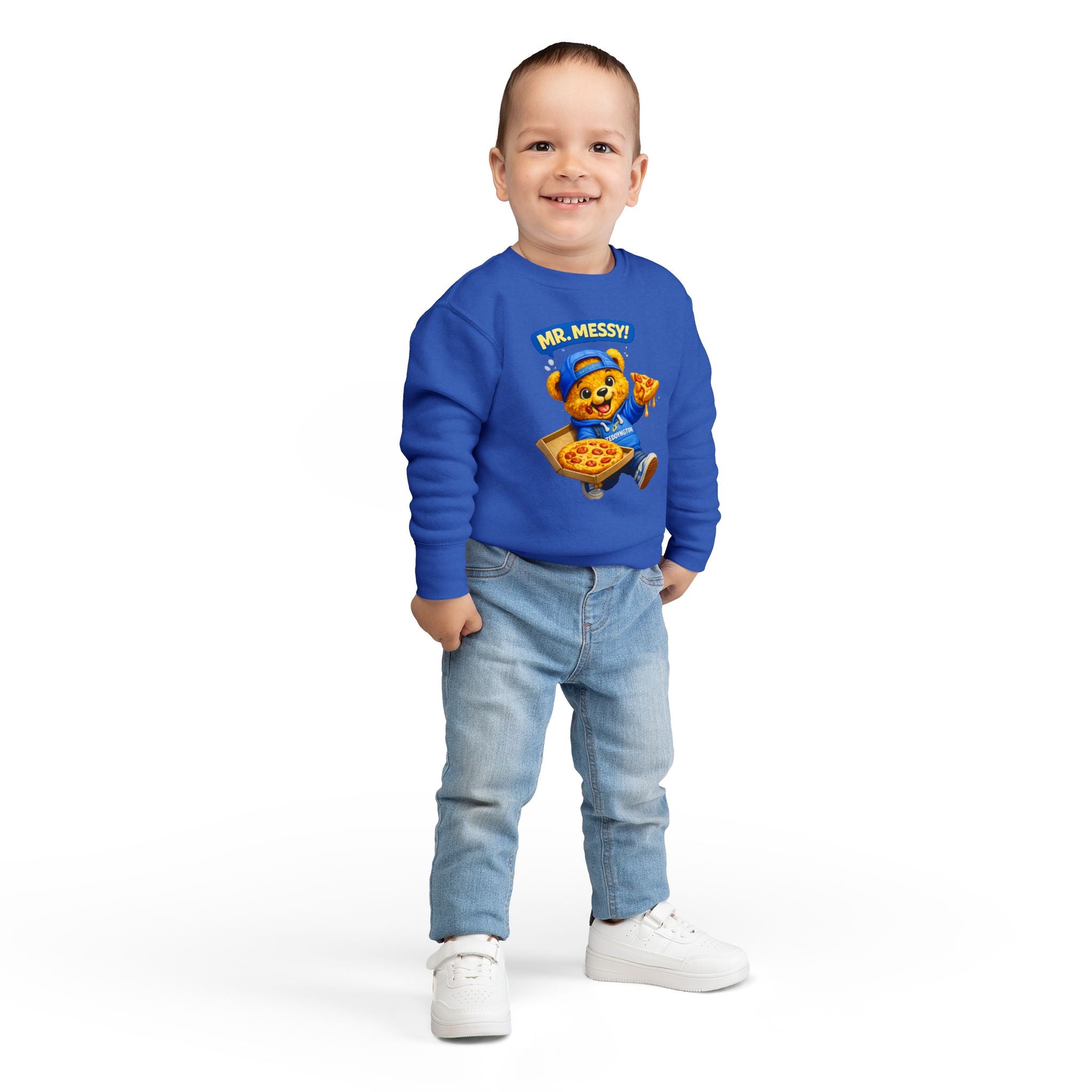 Mr. Messy Pizza Teddy Sweatshirt