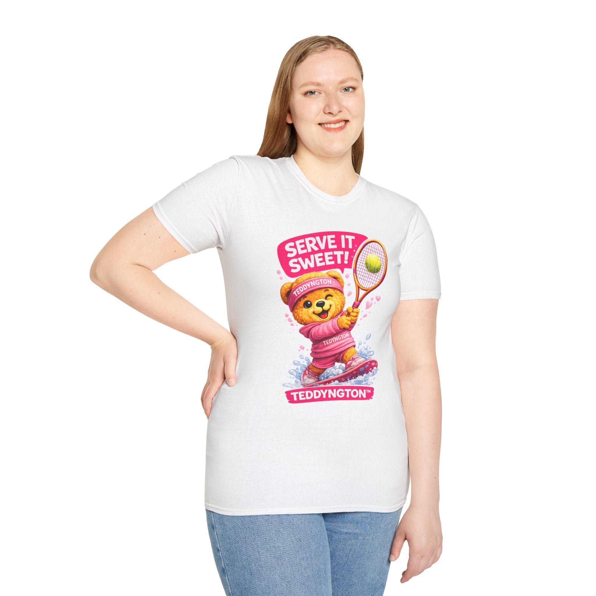 Serve It Sweet Teddy Bear Tennis T-Shirt