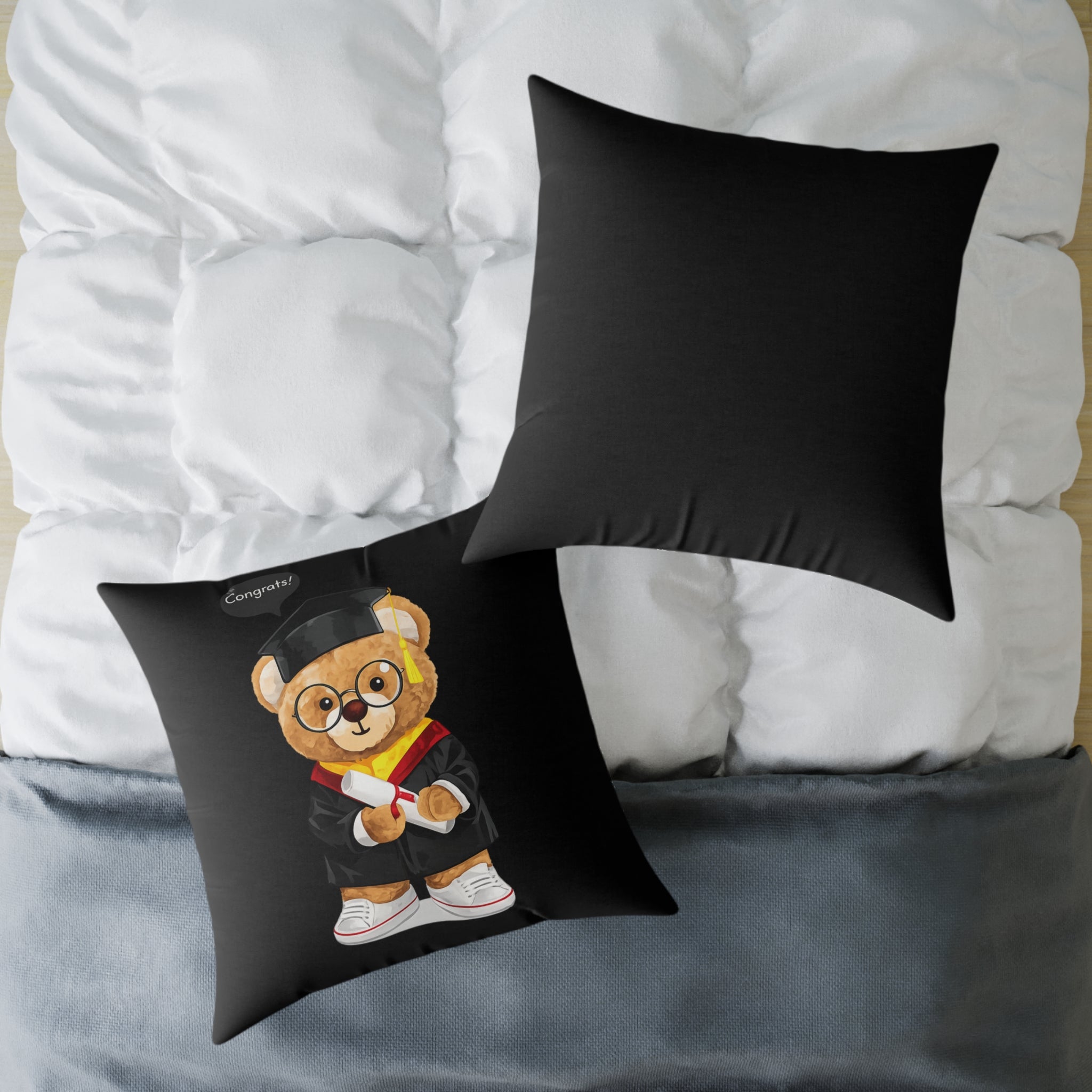 Congrats Graduate Teddy Throw Pillow