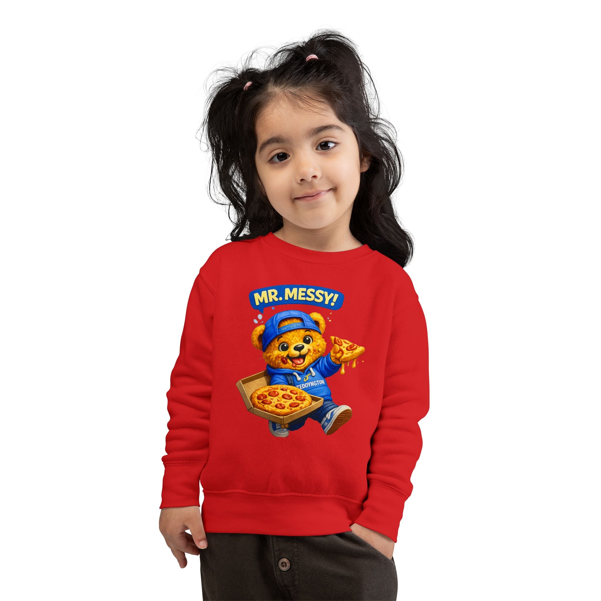 Mr. Messy Pizza Teddy Sweatshirt