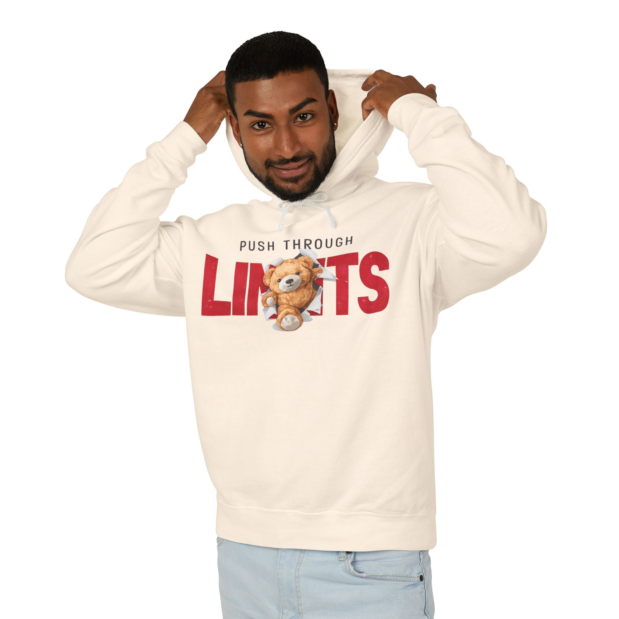 Push Through Limits Teddy Bear Hoodie