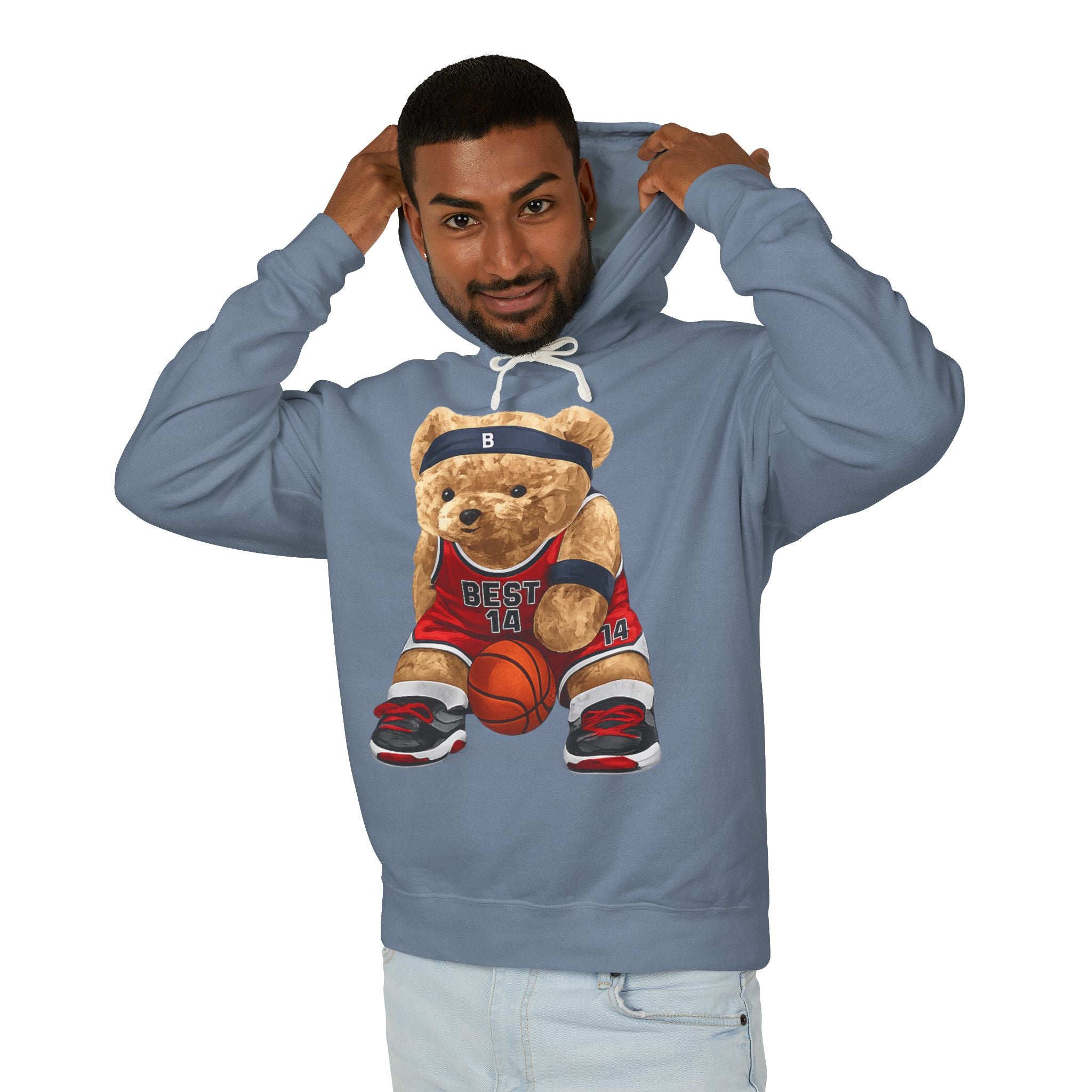 Basketball Teddy Bear Graphic Hoodie