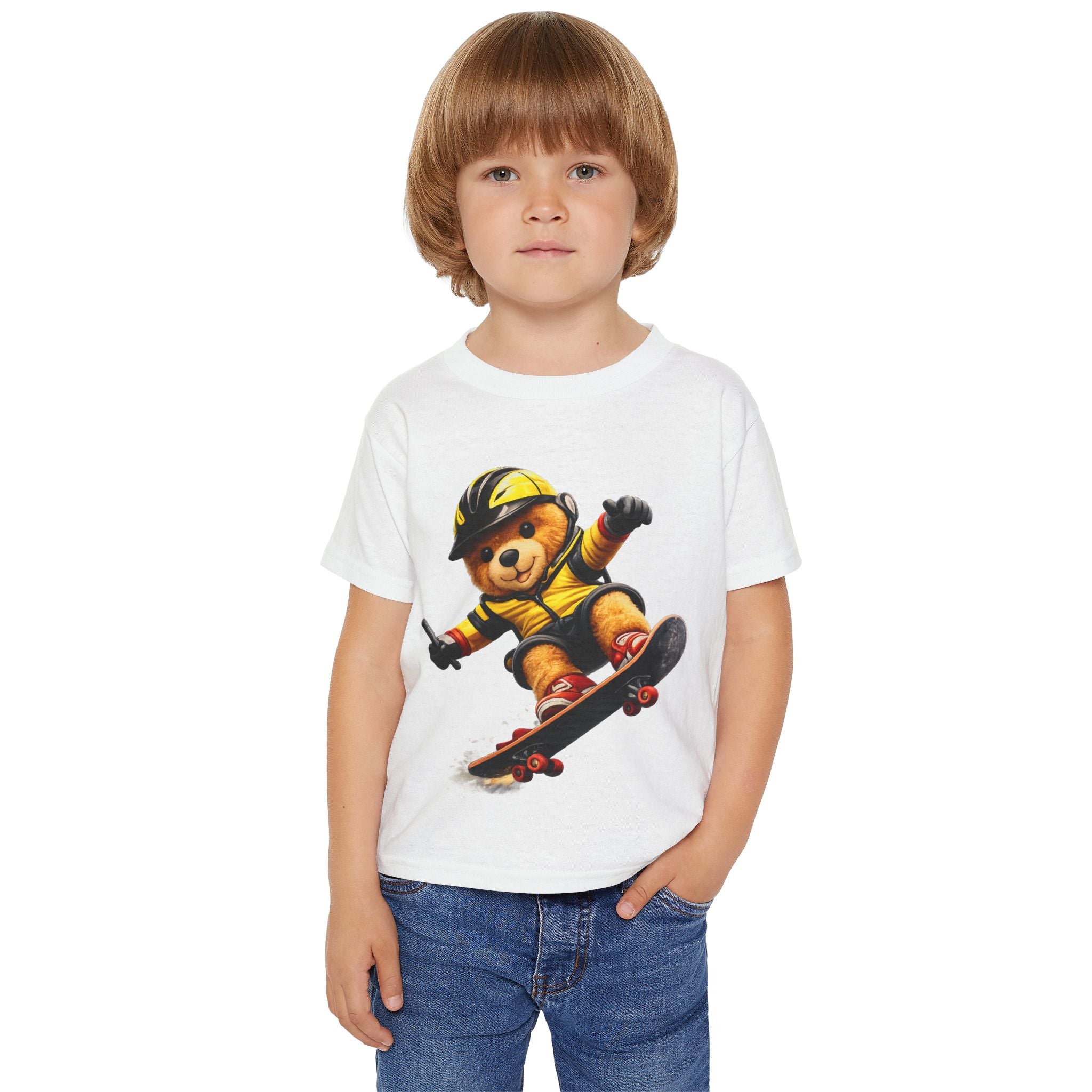 Kids Skateboarding Teddy T-Shirt