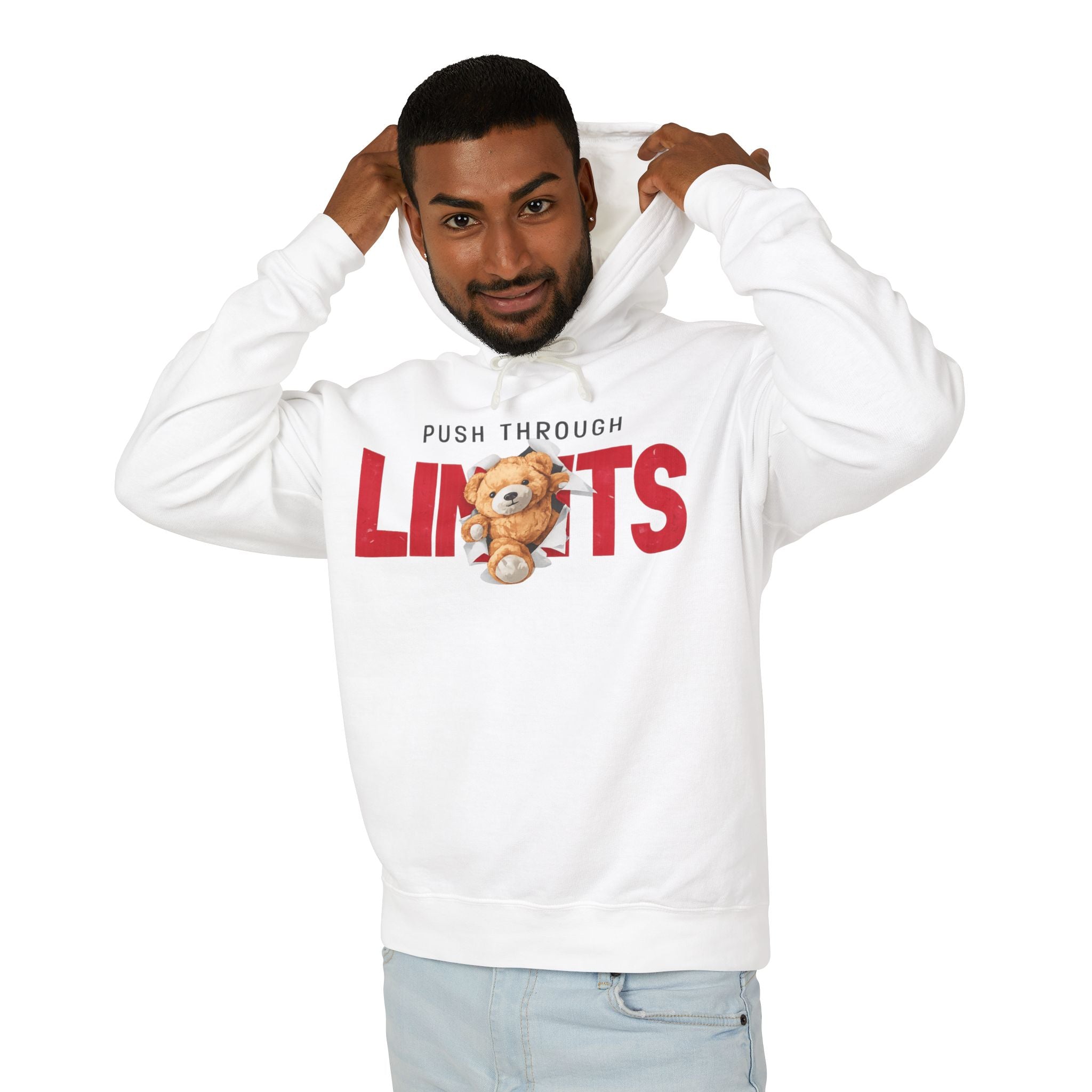 Push Through Limits Teddy Bear Hoodie