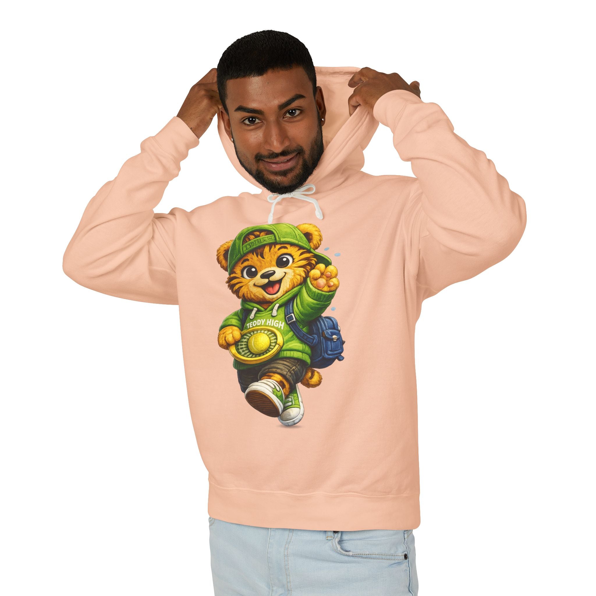 Cute Green Streetwear Teddy Bear Hoodie