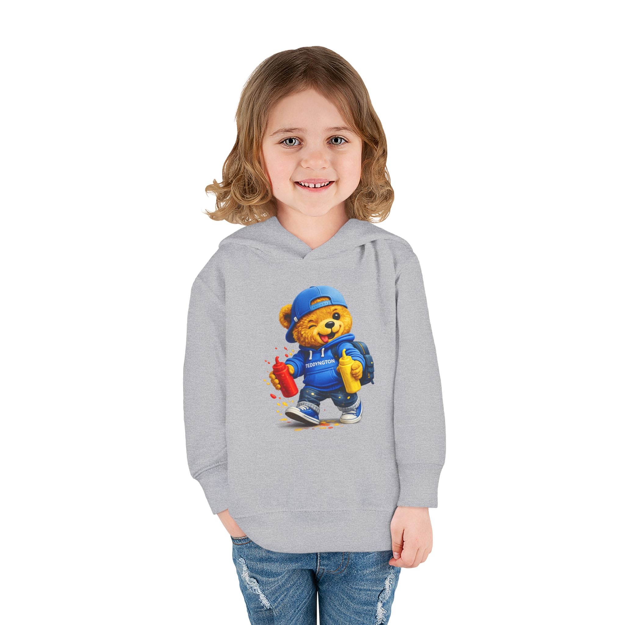Cute Teddy Bear Artist Toddler Hoodie
