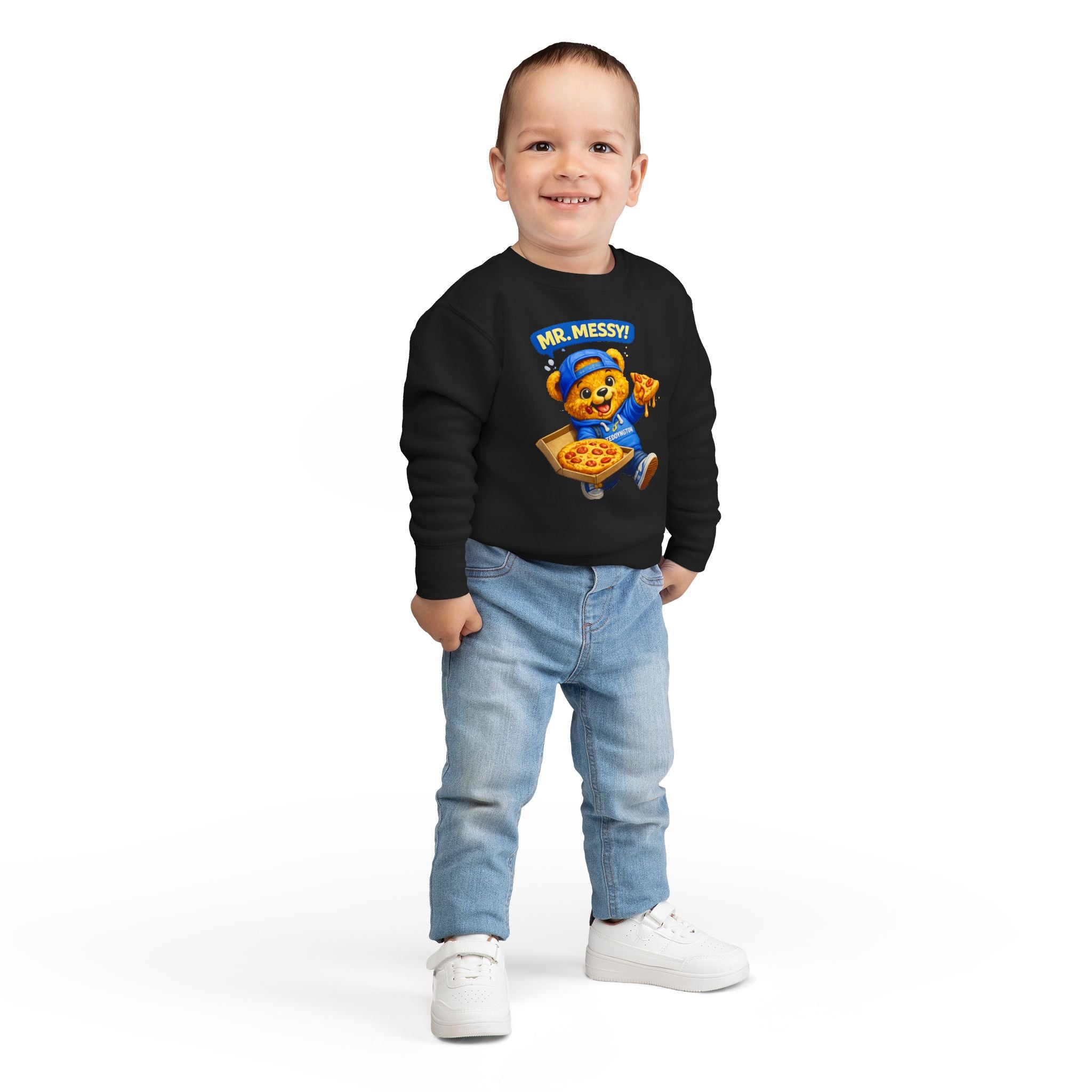 Mr. Messy Pizza Teddy Sweatshirt