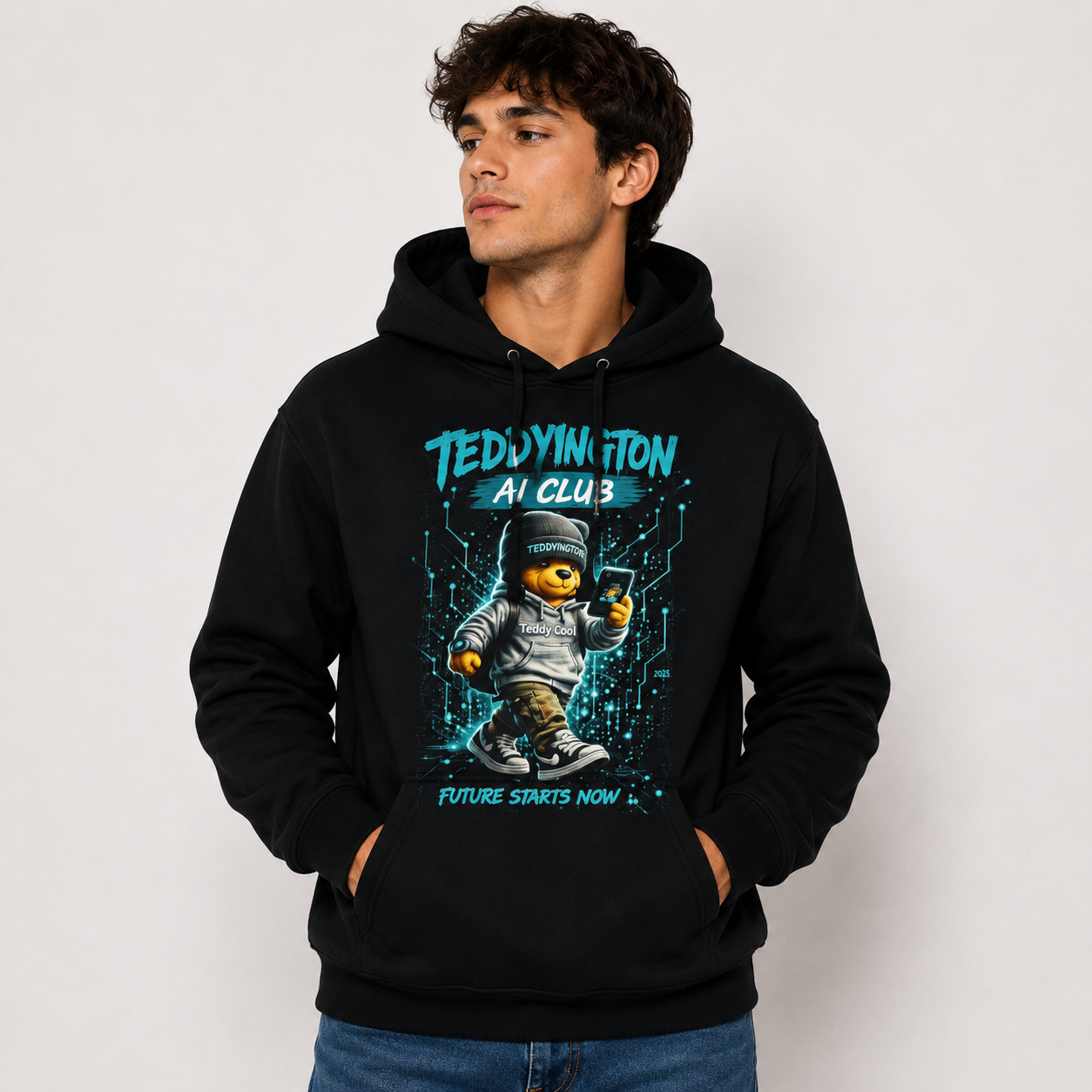 Teddyngton AI Club Unisex Hoodie Front & Back