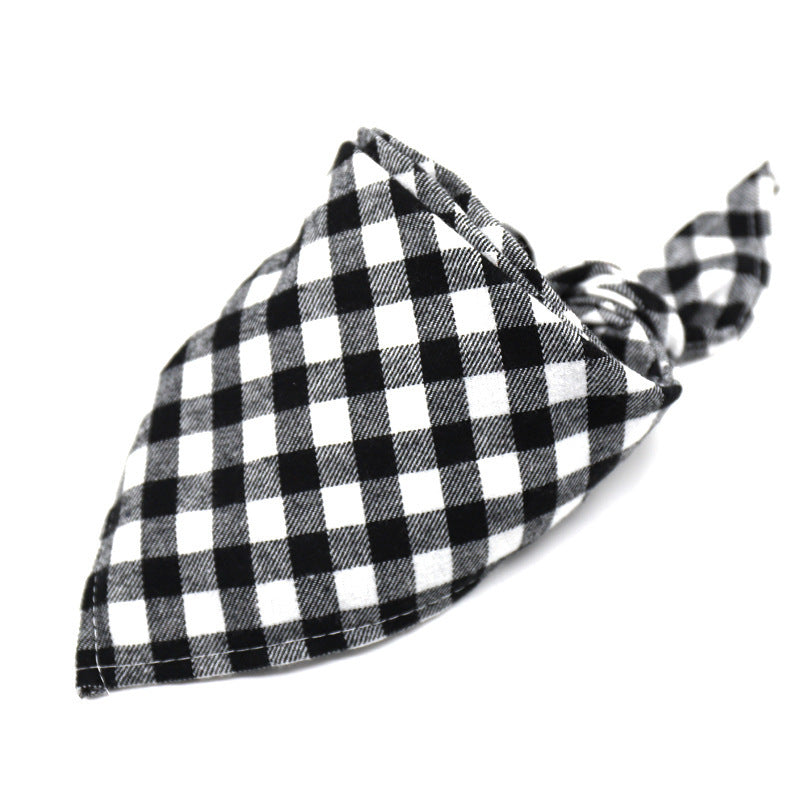Cotton flannel baby plaid to increase triangle scarf