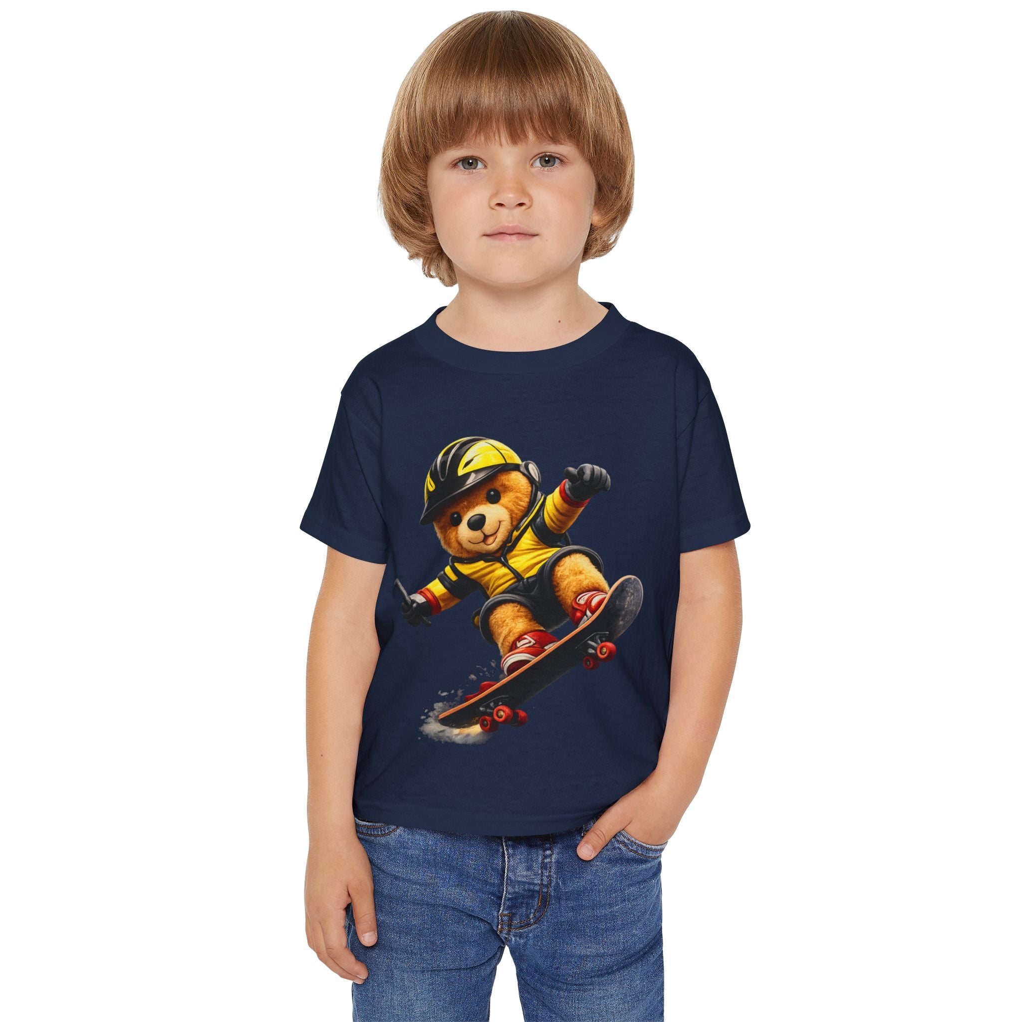 Kids Skateboarding Teddy T-Shirt