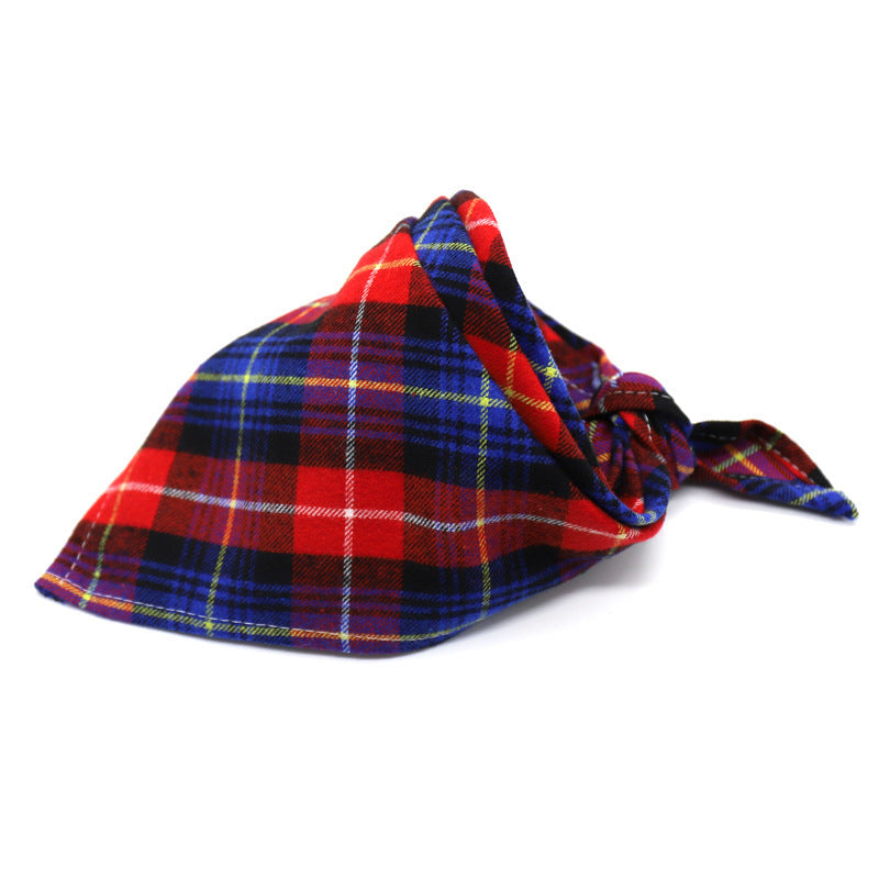 Cotton flannel baby plaid to increase triangle scarf