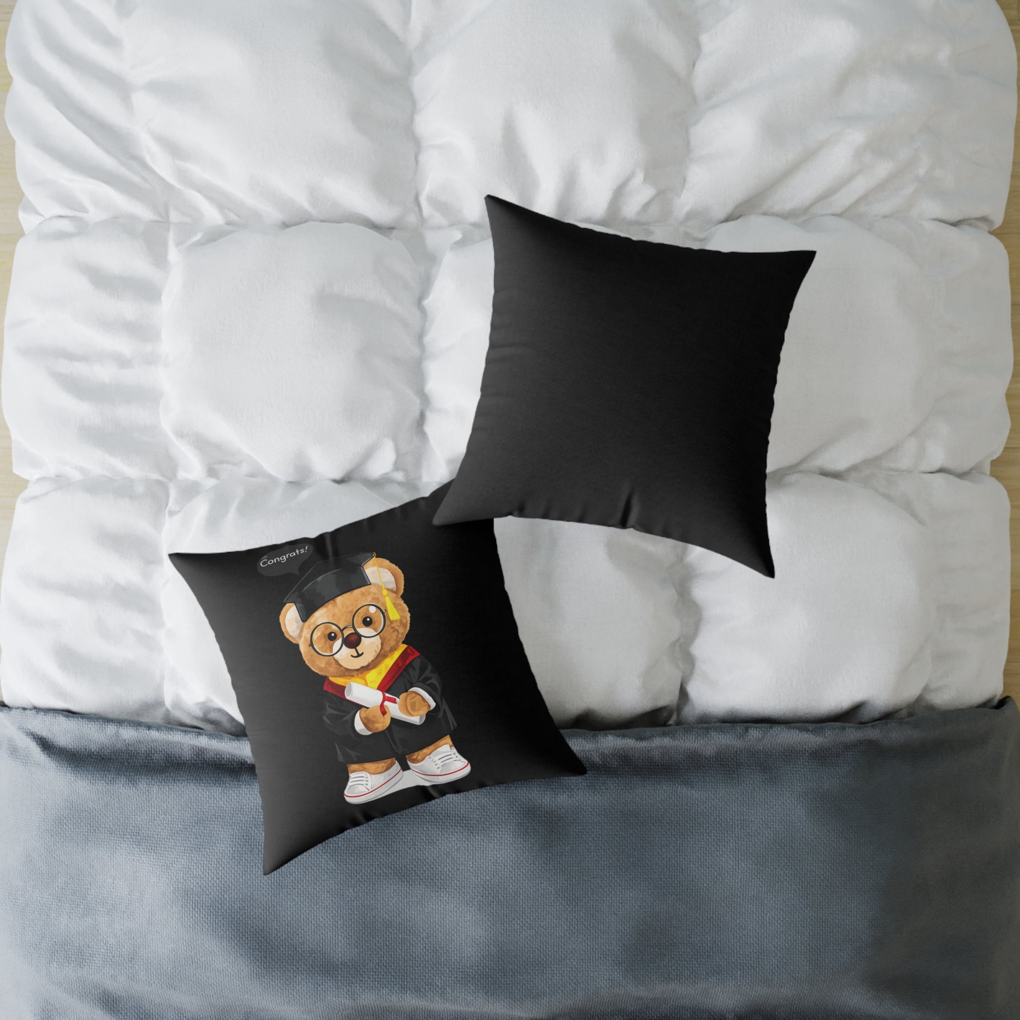 Congrats Graduate Teddy Throw Pillow